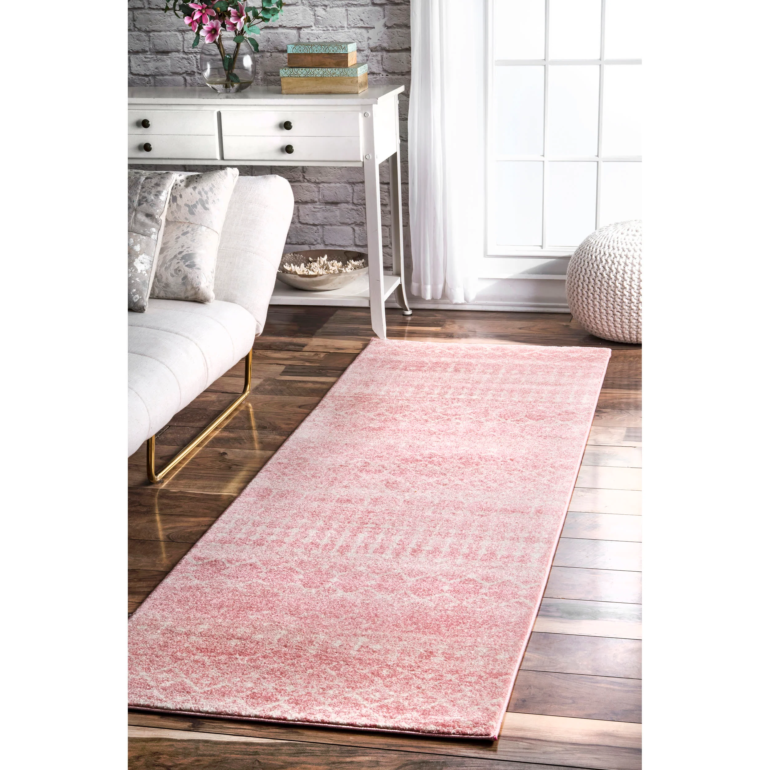 Moroccan Trellis Rug | Pink - Image 2