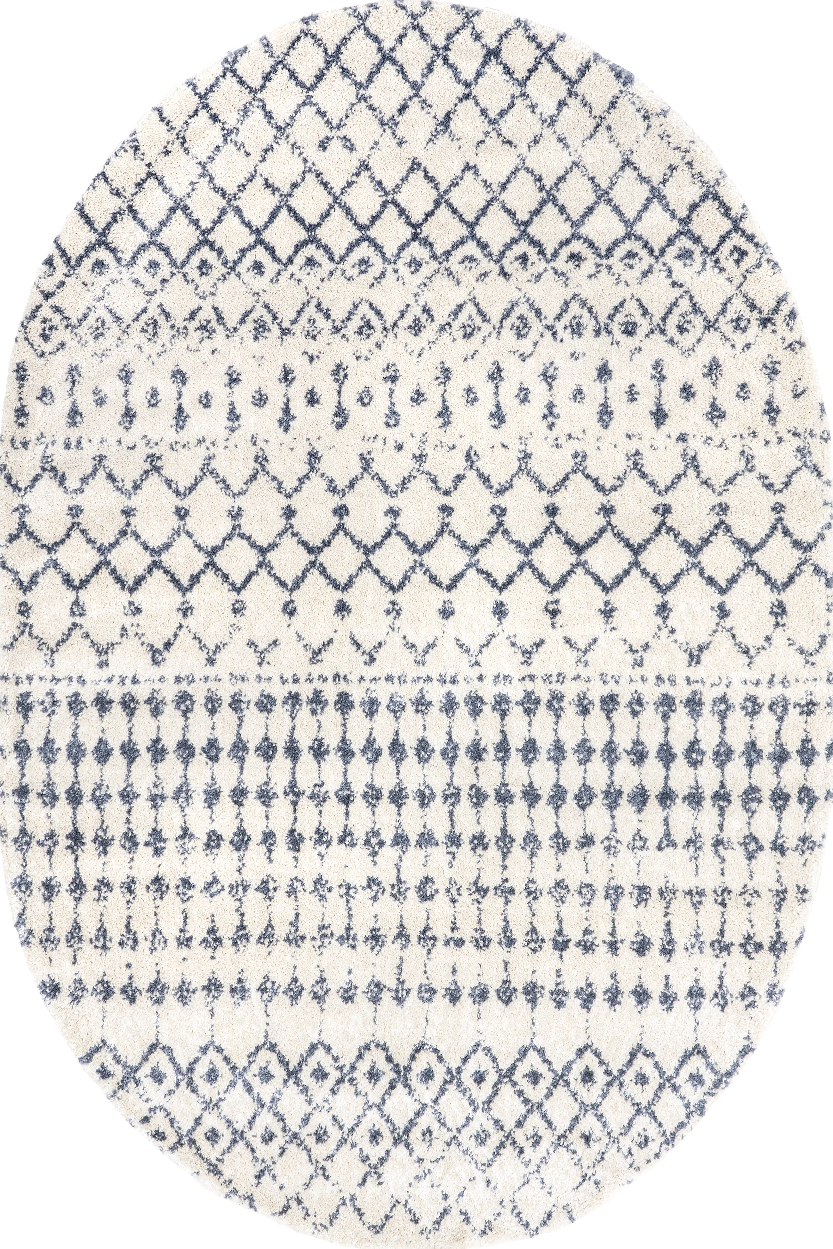Moroccan Trellis Soft Shag Rug | Beige
