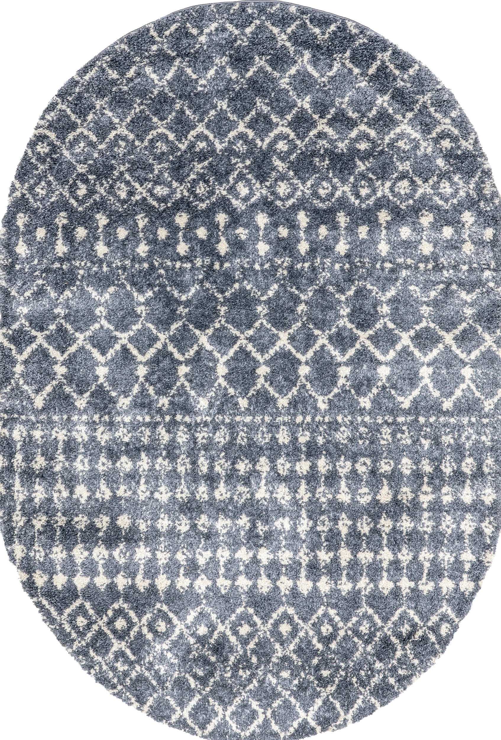 Moroccan Trellis Soft Shag Rug | Grey