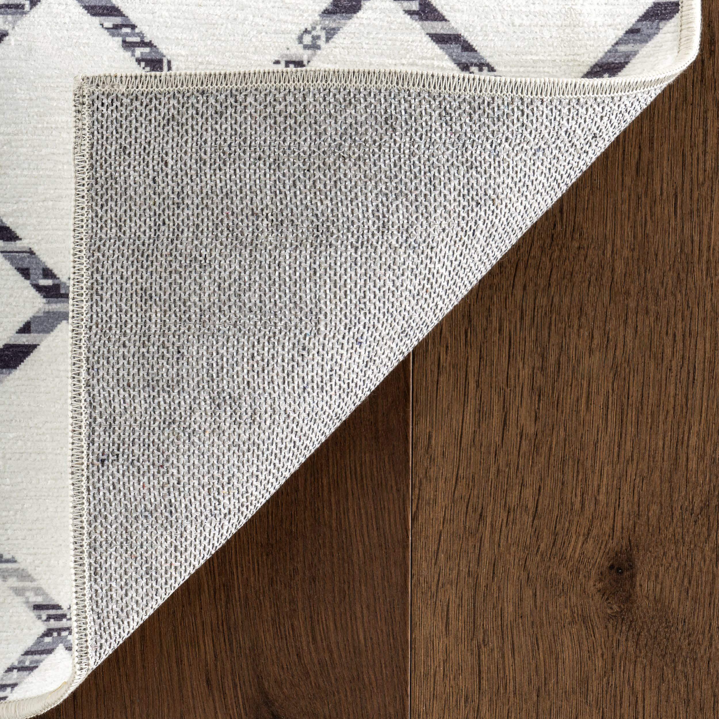 Moroccan Trellis Spill Proof Washable Rug | Grey - Image 7