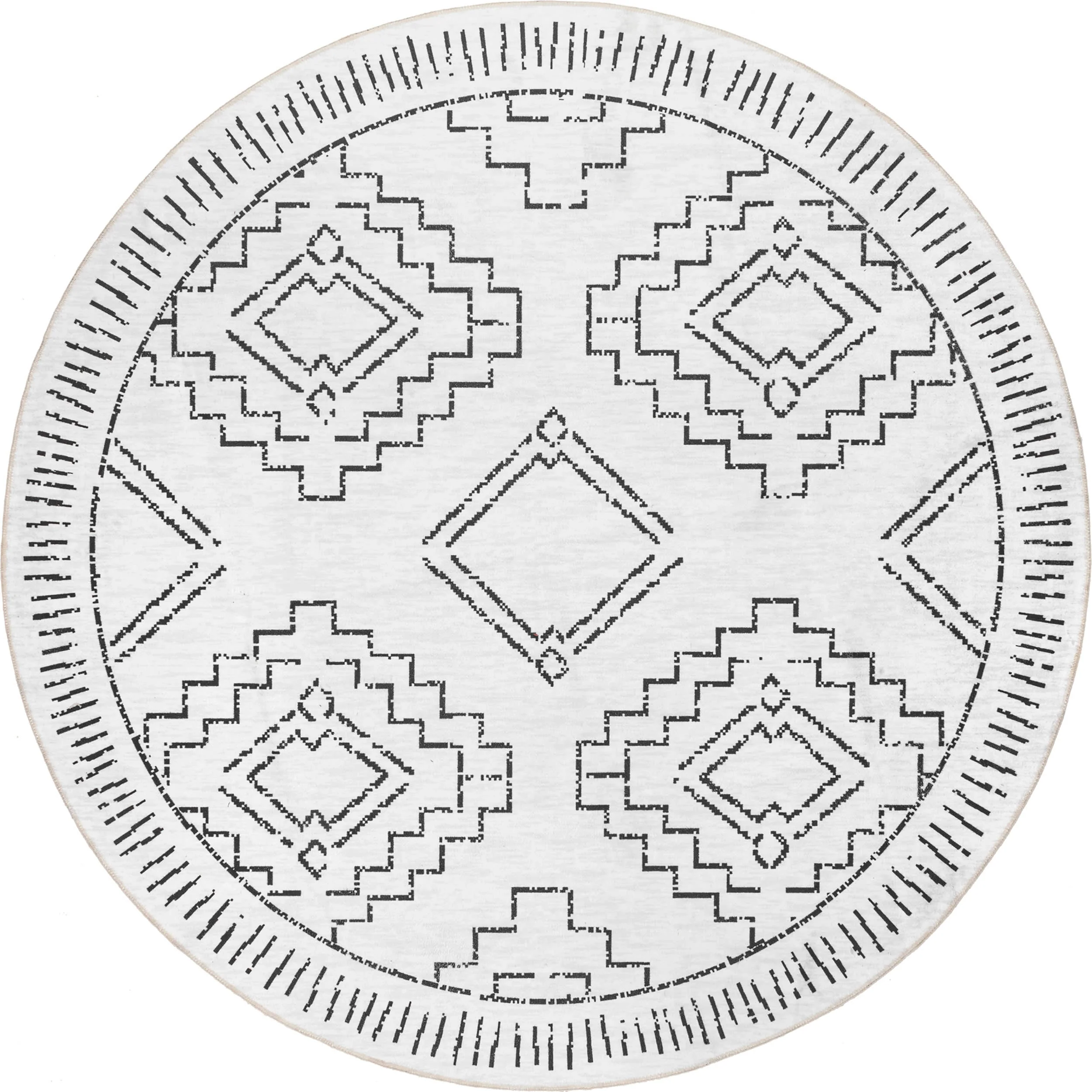 Moroccan Washable Rug | White