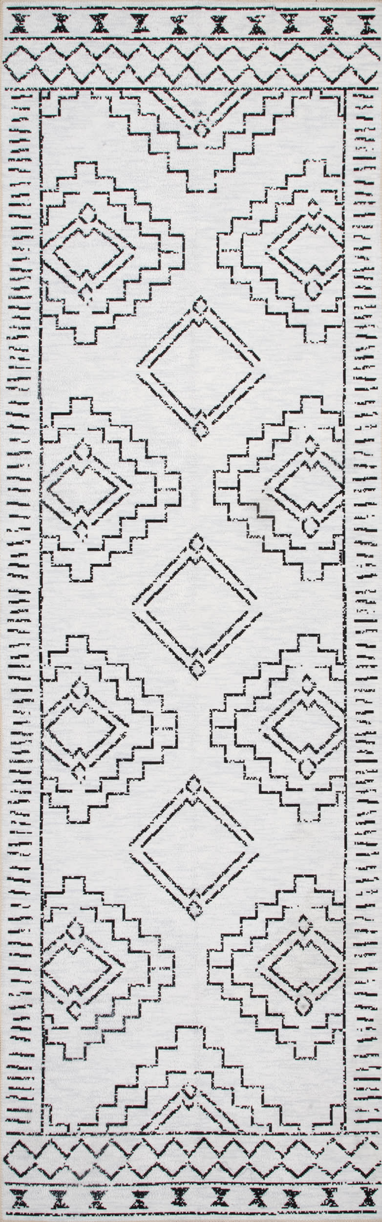Moroccan Washable Rug | White