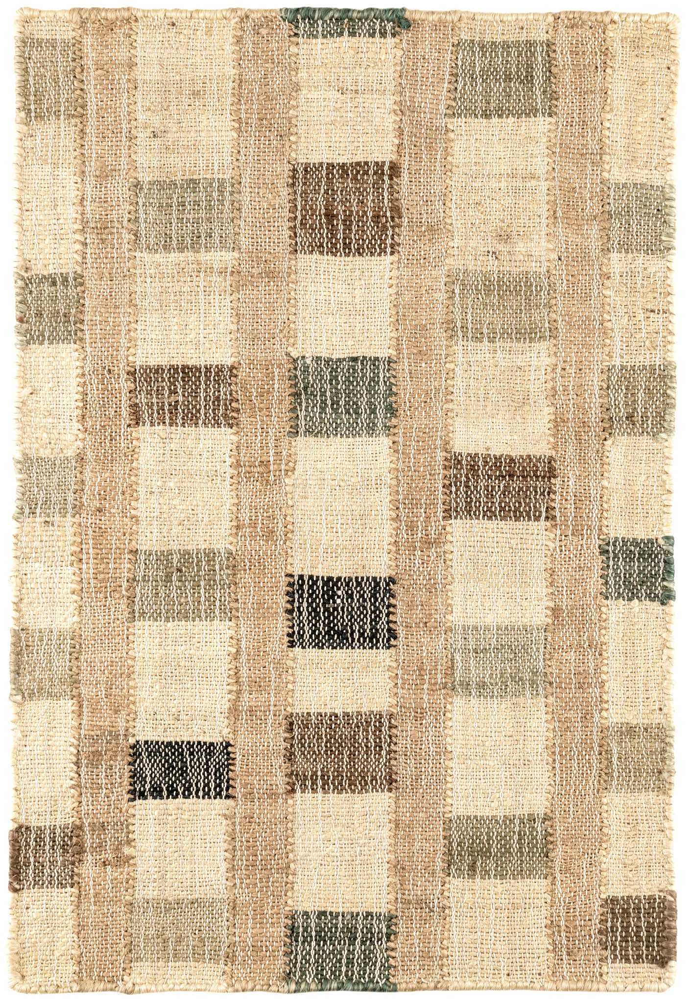 Mosaic Handwoven Jute Rug | Blue