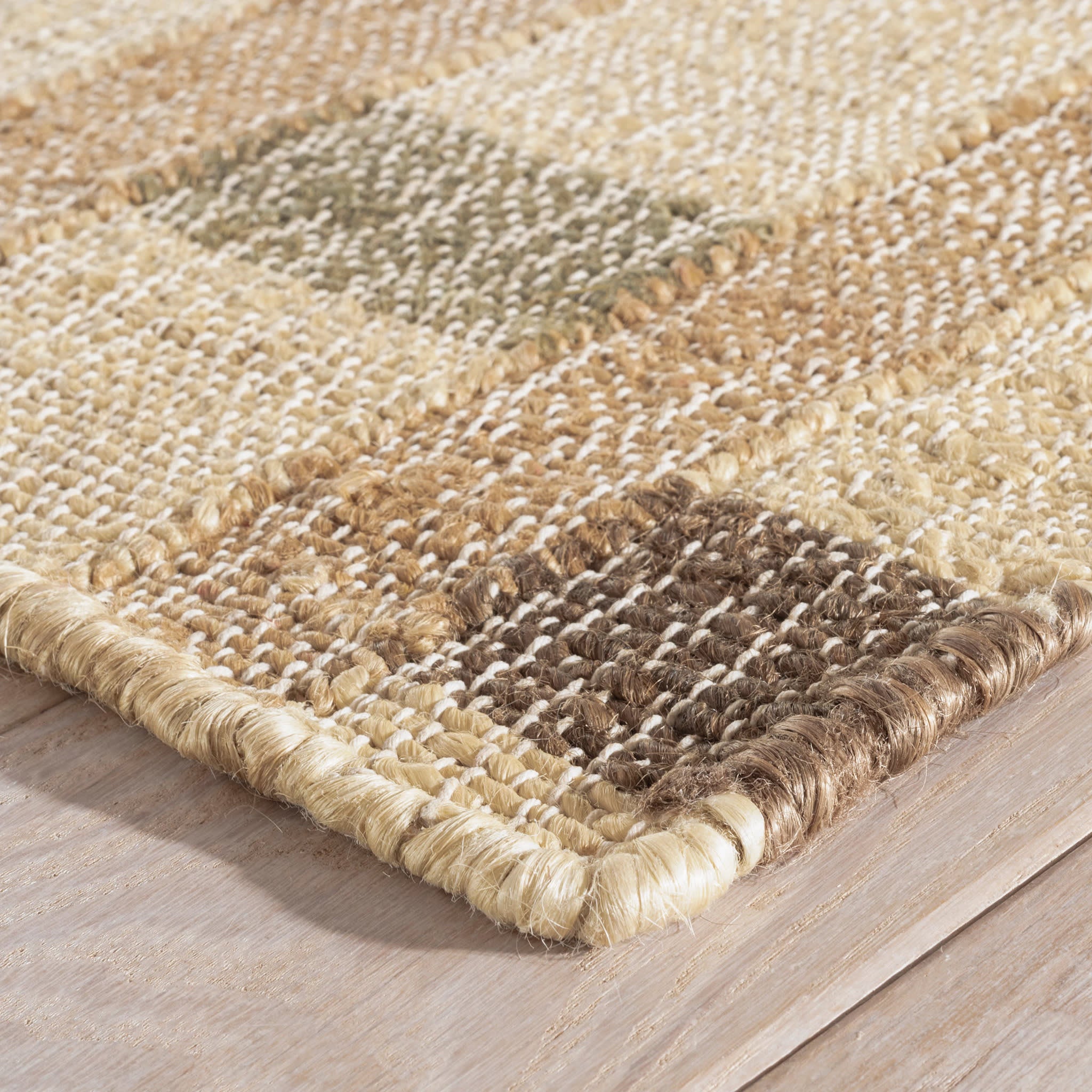 Mosaic Handwoven Jute Rug | Blue - Image 6