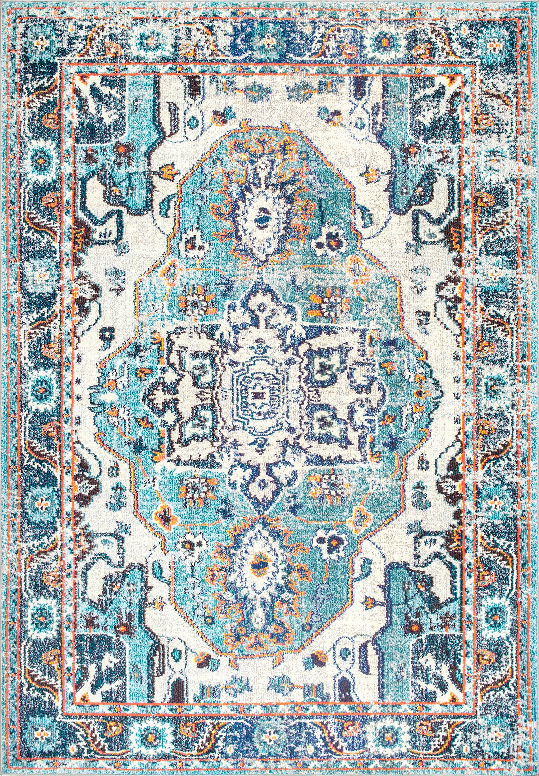 Mosaic Medallion Rug | Blue Multicolor