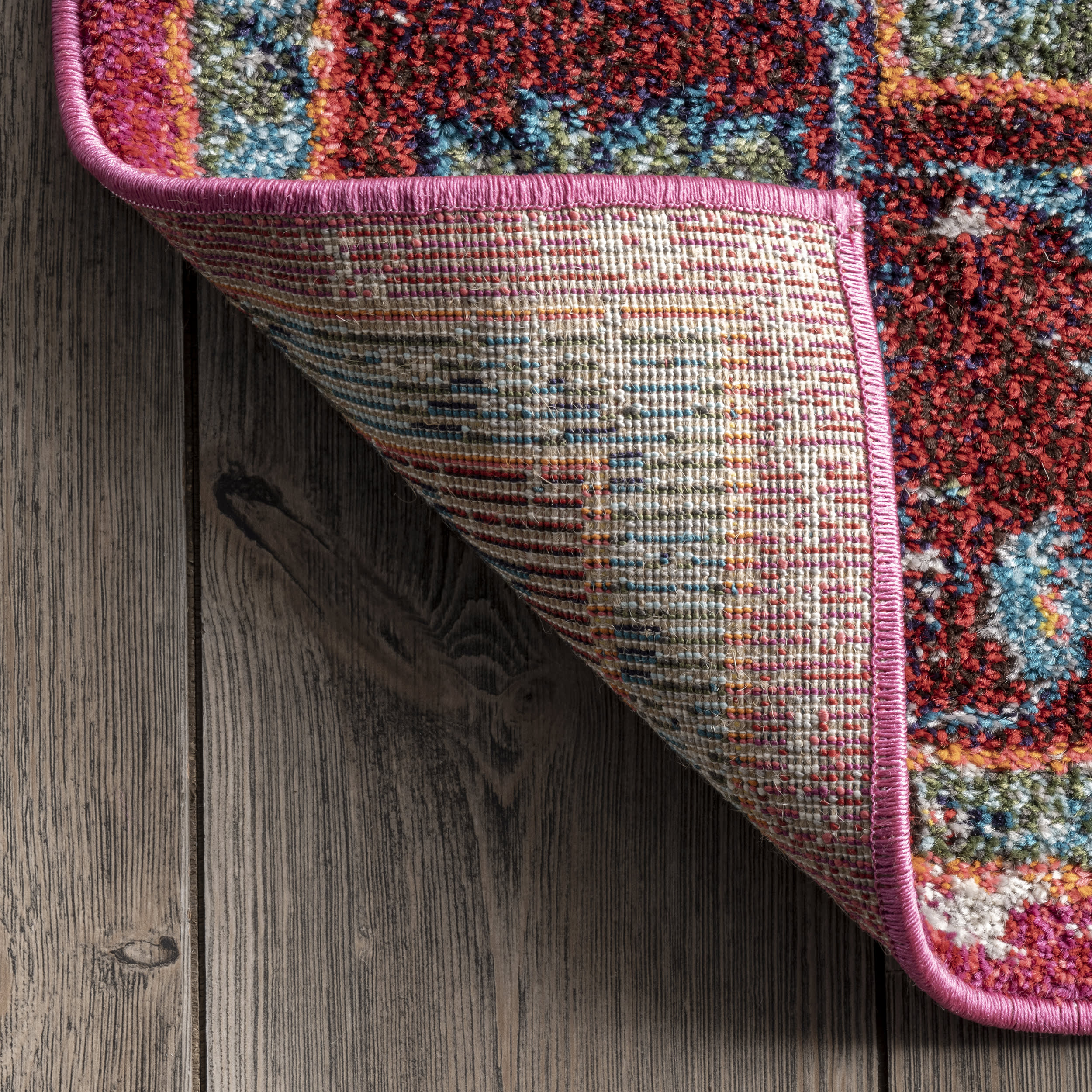 Mosaic Medallion Rug | Fuchsia Multicolor - Image 2