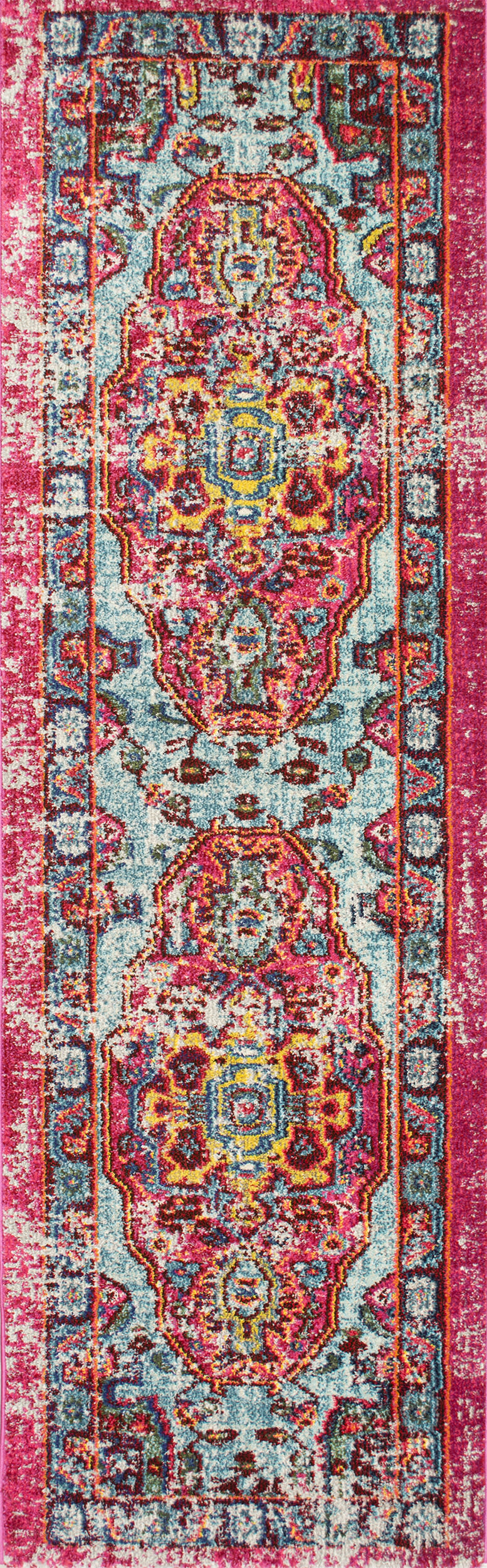 Mosaic Medallion Rug | Fuchsia Multicolor