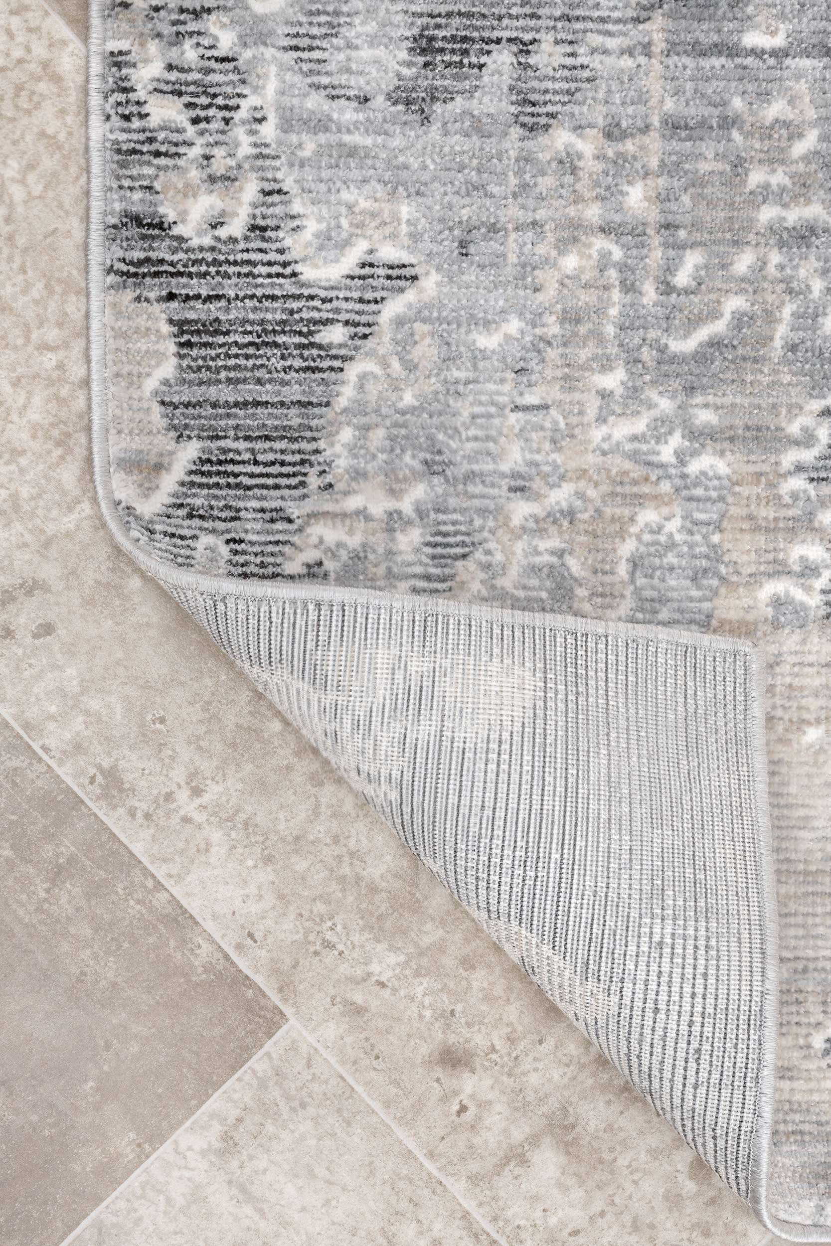 Muddled Abstract Rug | Silver - Image 2