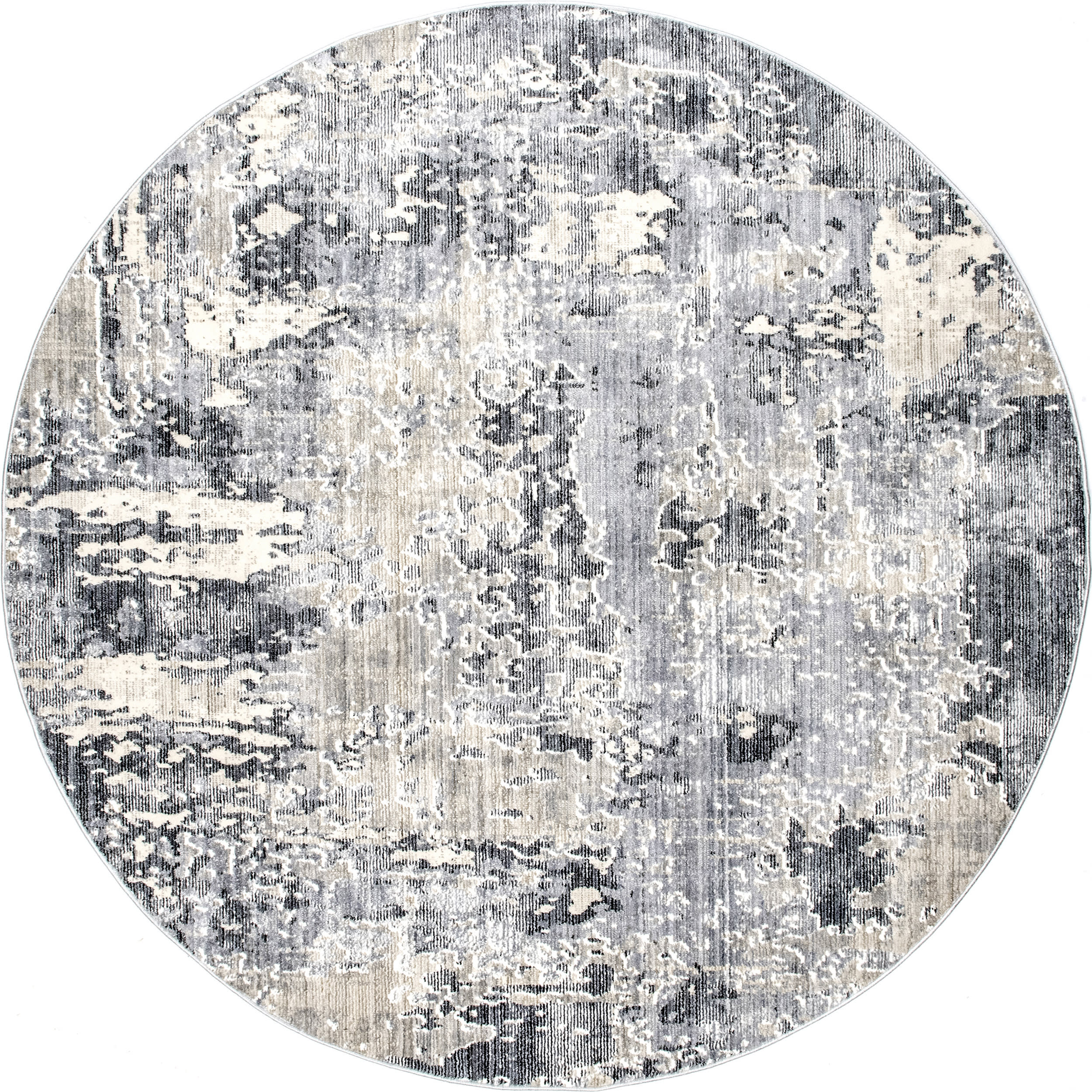 Muddled Abstract Rug | Silver