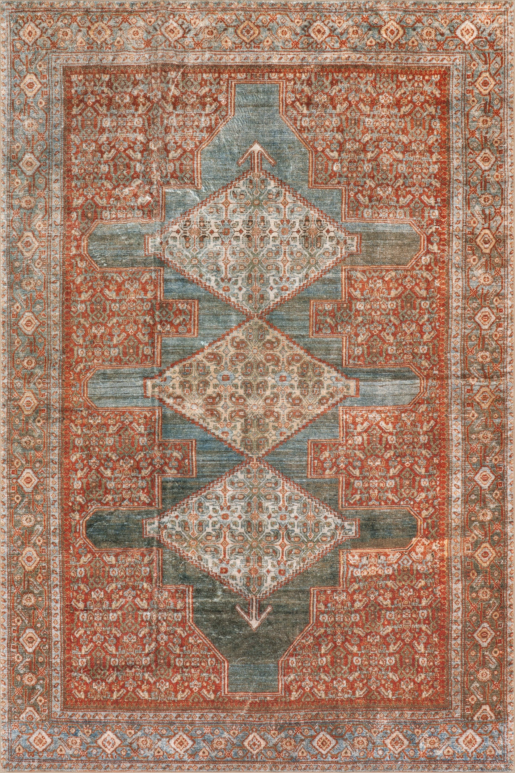 Muril Medallion Washable Rug | Multicolor