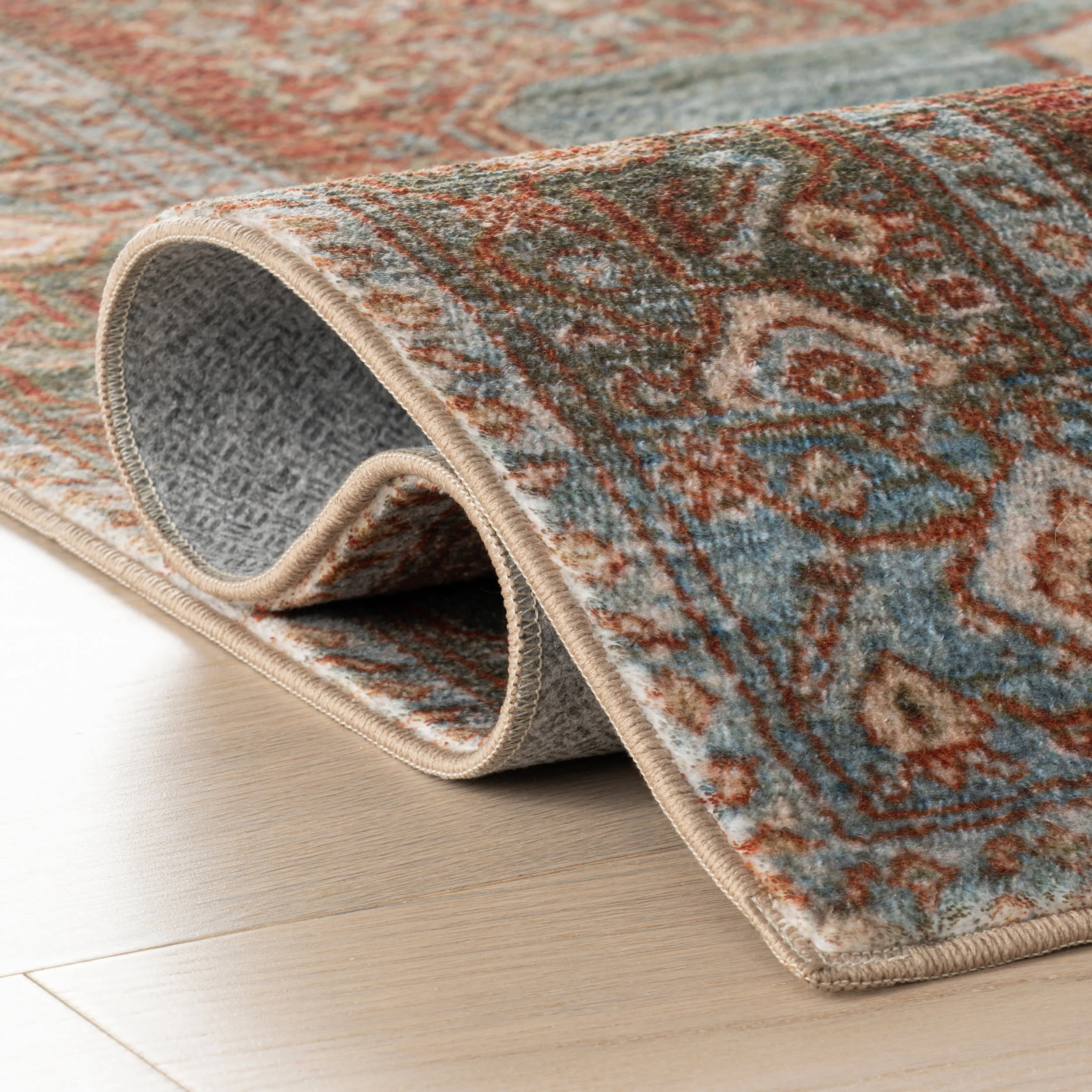 Muril Medallion Washable Rug | Multicolor - Image 11