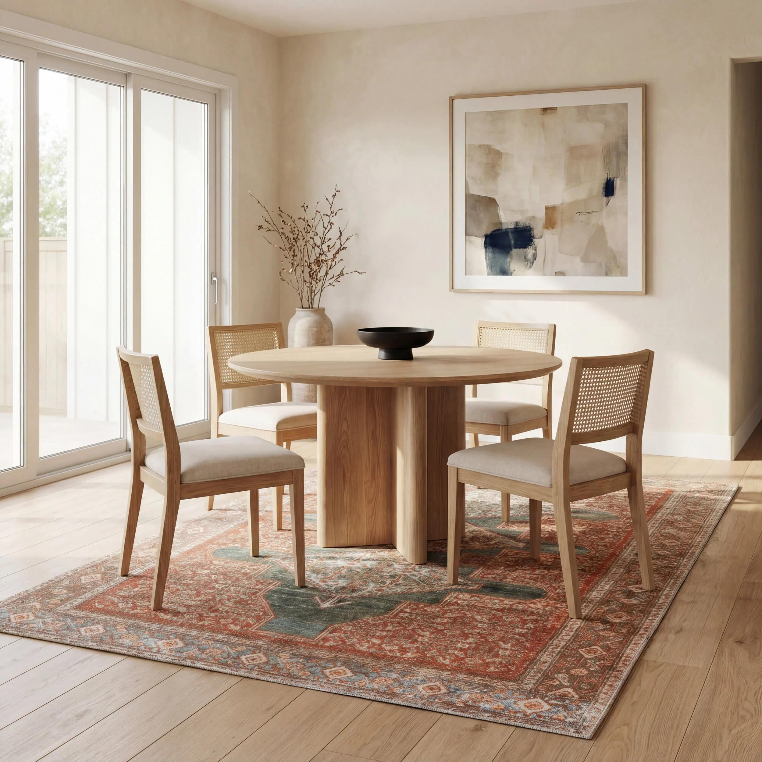 Muril Medallion Washable Rug | Multicolor - Image 7