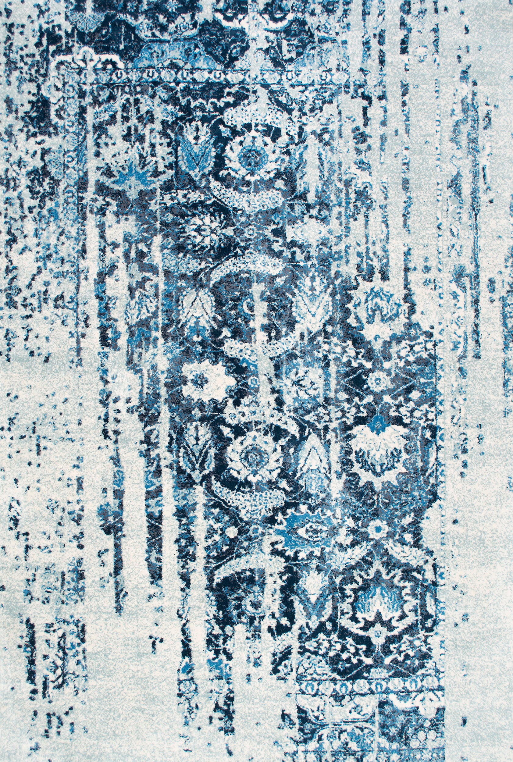 Muted Flourish Rug | Blue