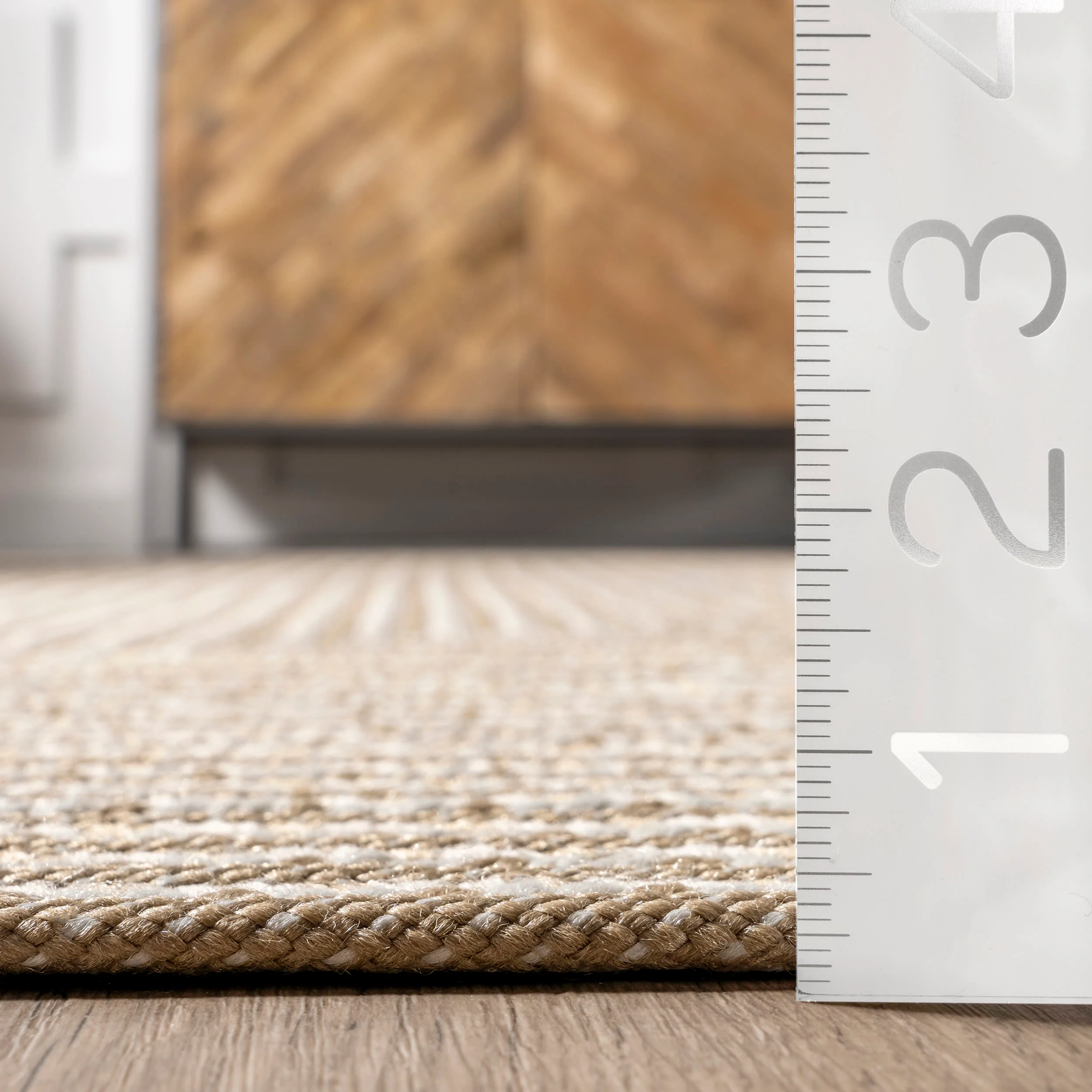 Mya Braided Indoor/Outdoor Rug | Beige - Image 5