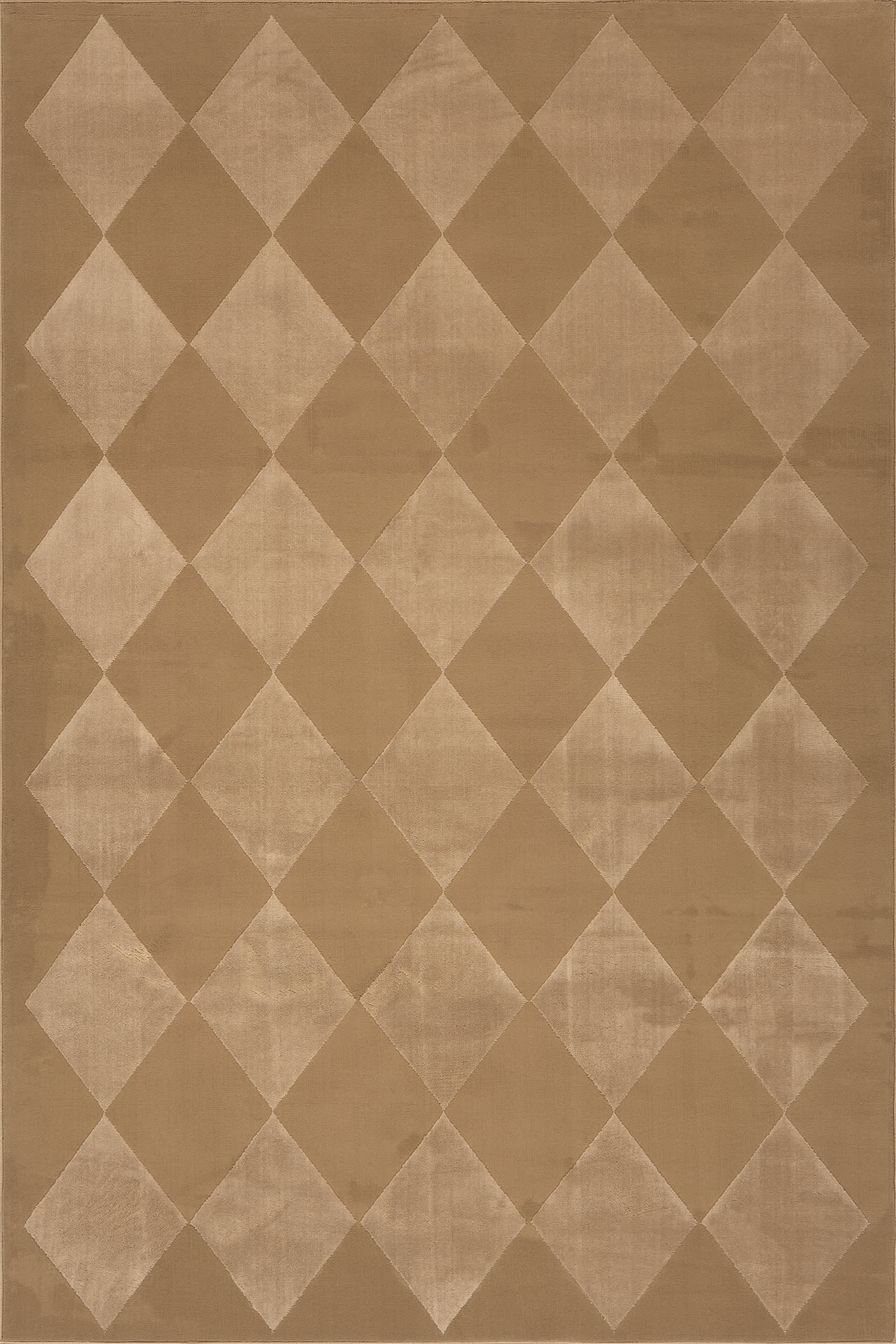 Mynra Diamond Plush Textured Washable Rug | Sand