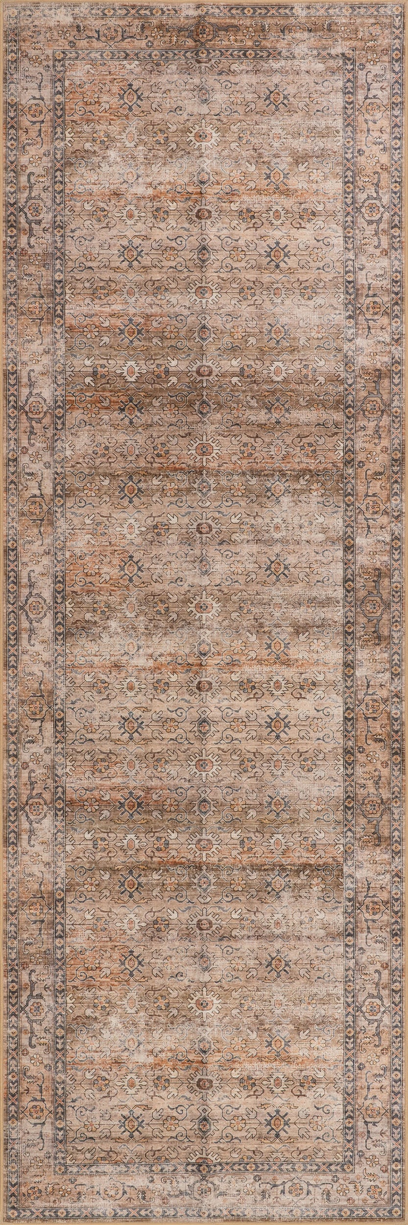 Myrtle Spill Proof Washable Vintage Rug | Taupe