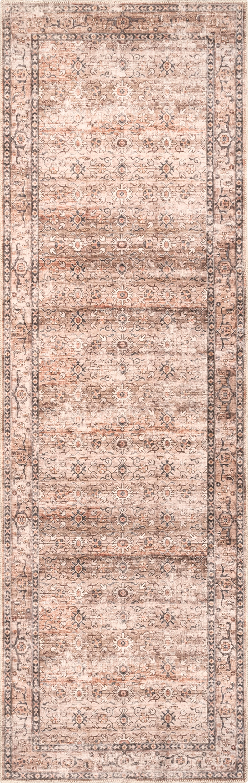 Myrtle Washable Vintage Rug | Taupe