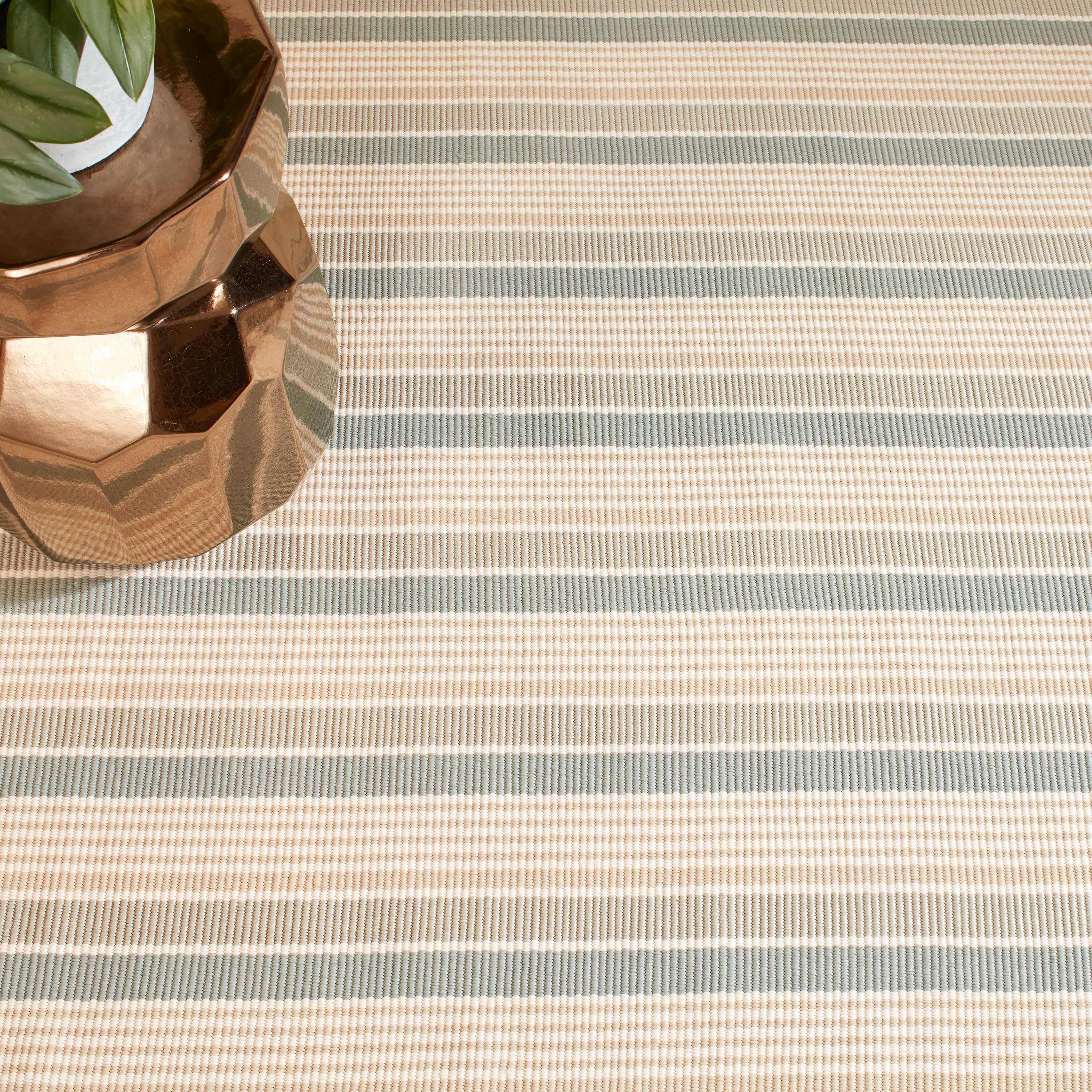 Mystic Stripe Handwoven Indoor/Outdoor Rug | Slate - Image 2