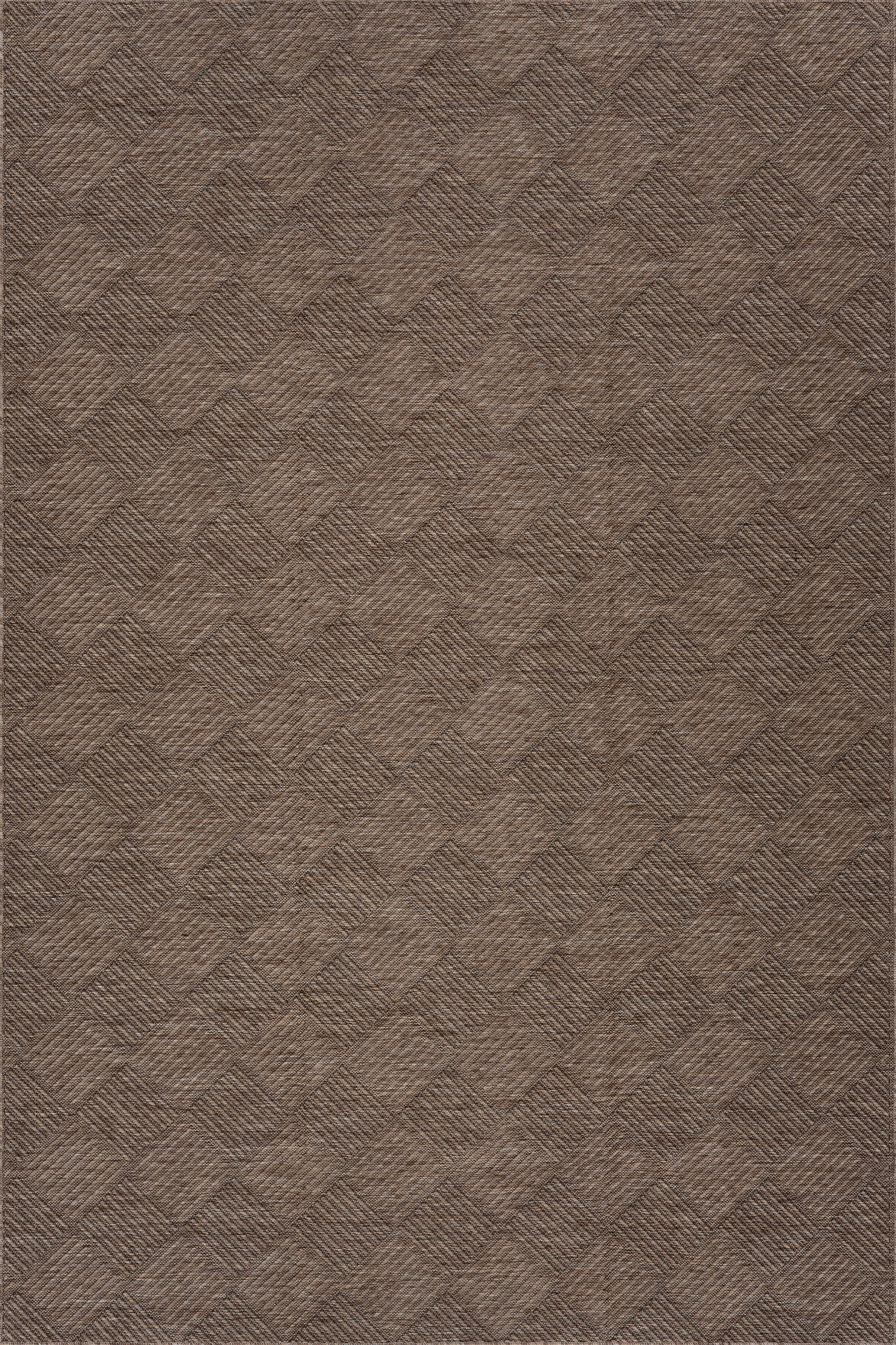 Nahla Modern Diamond Indoor/Outdoor Rug | Brown