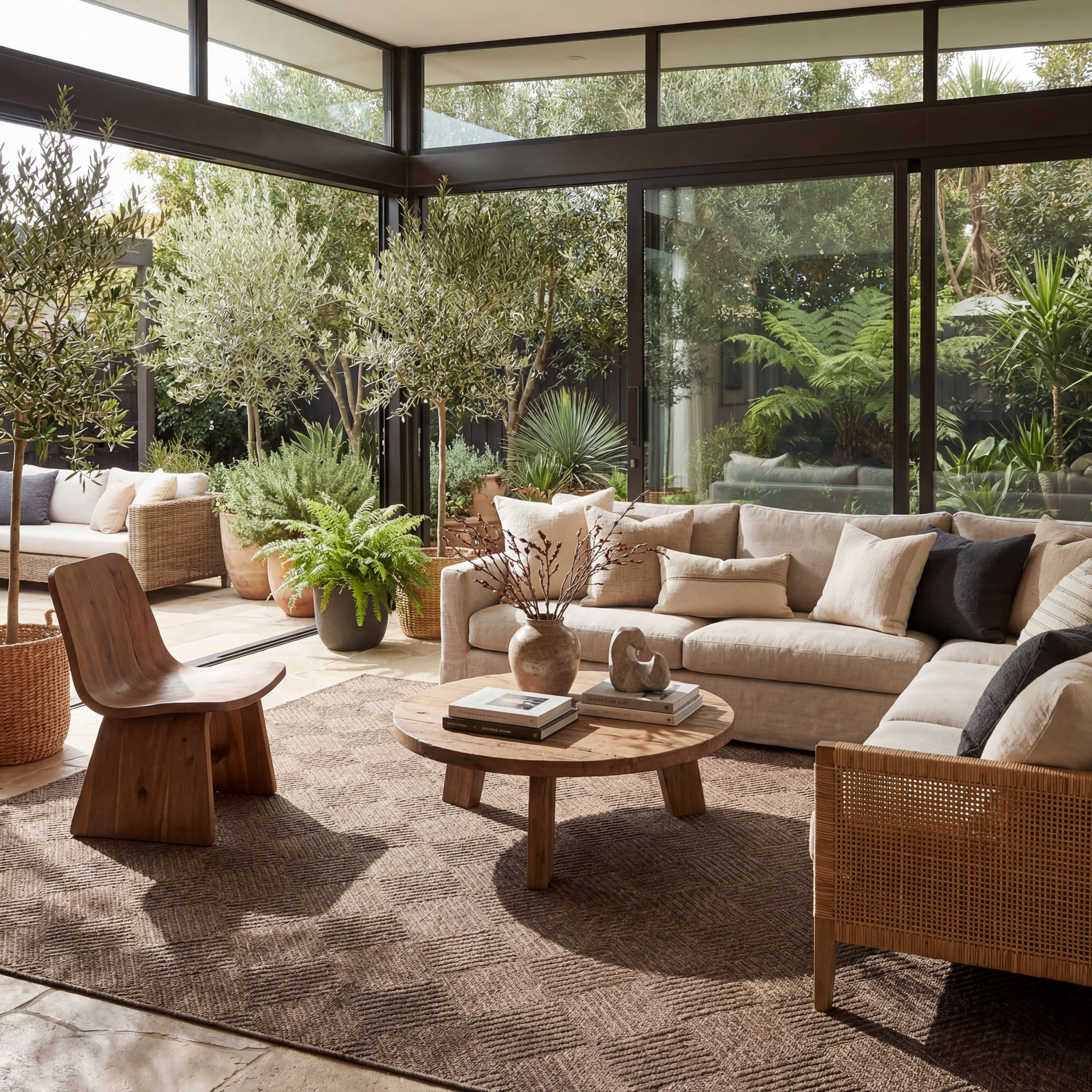 Nahla Modern Diamond Indoor/Outdoor Rug | Brown - Image 10
