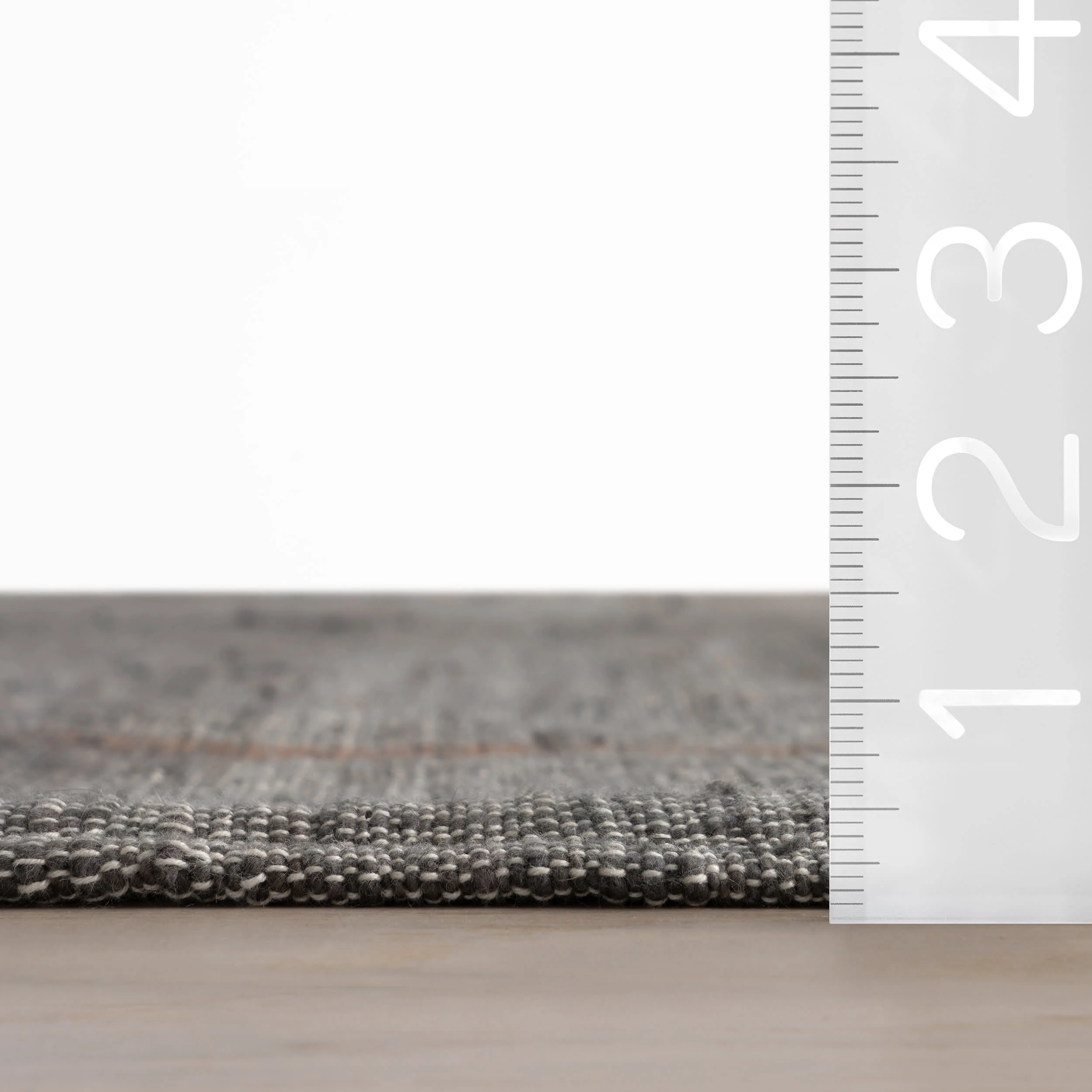 Nare Striped Handmade Cotton Rug | Grey - Image 5