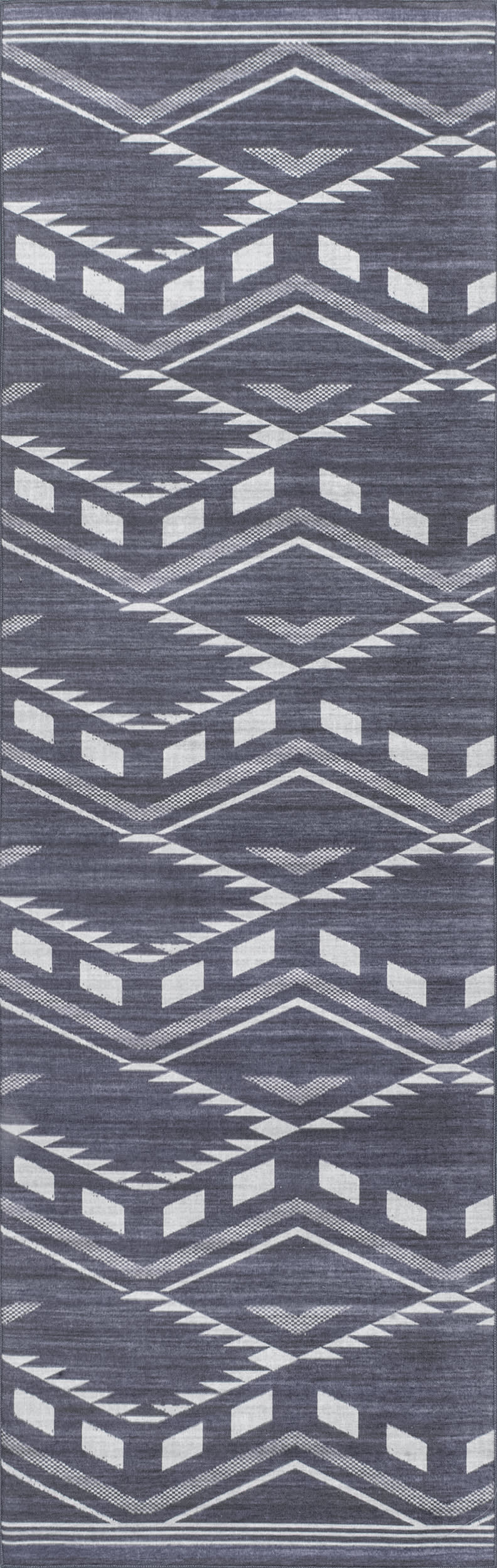 Natalia Chevrons Washable Indoor/Outdoor Rug | Blue