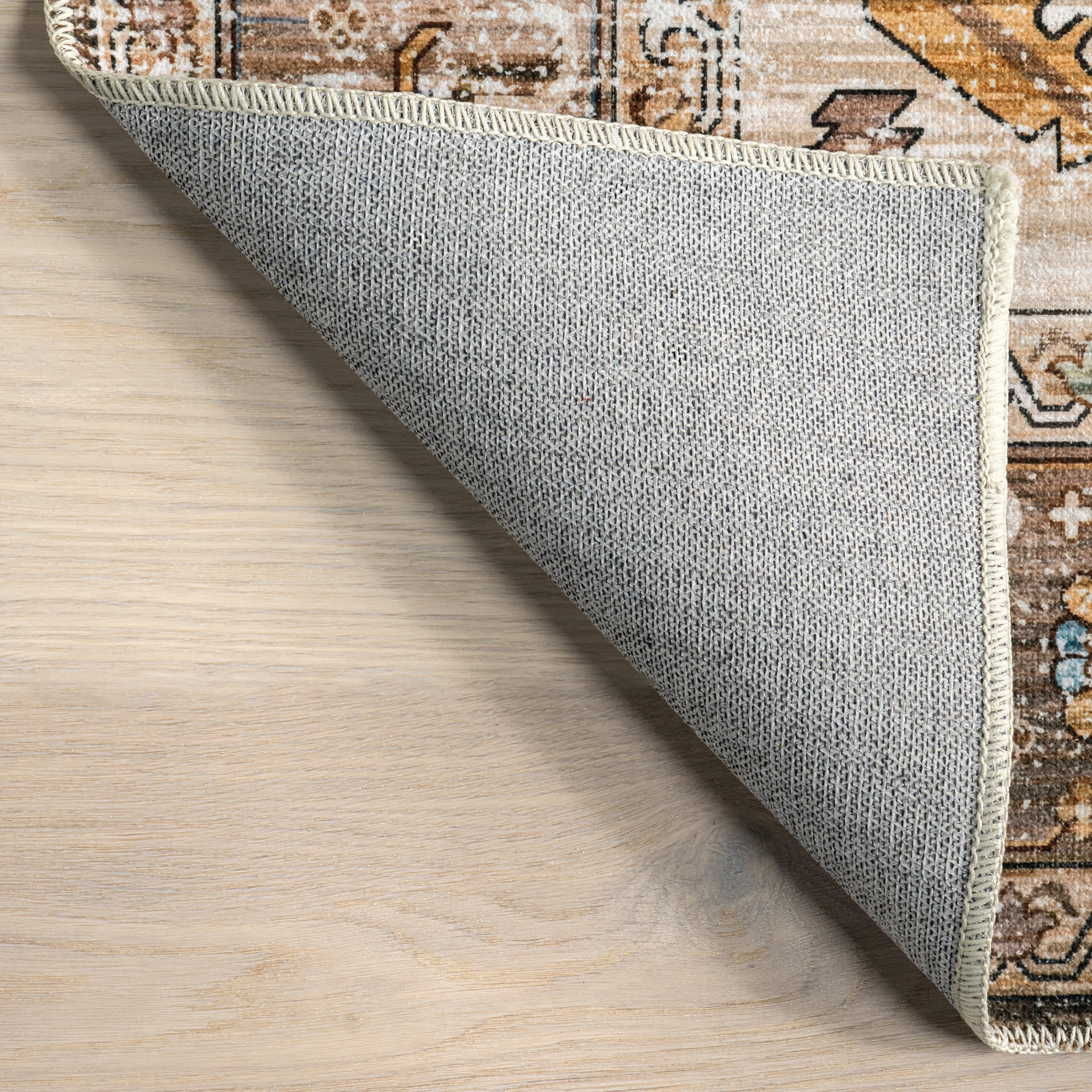 Native Iris Medallion Washable Rug | Blue - Image 6