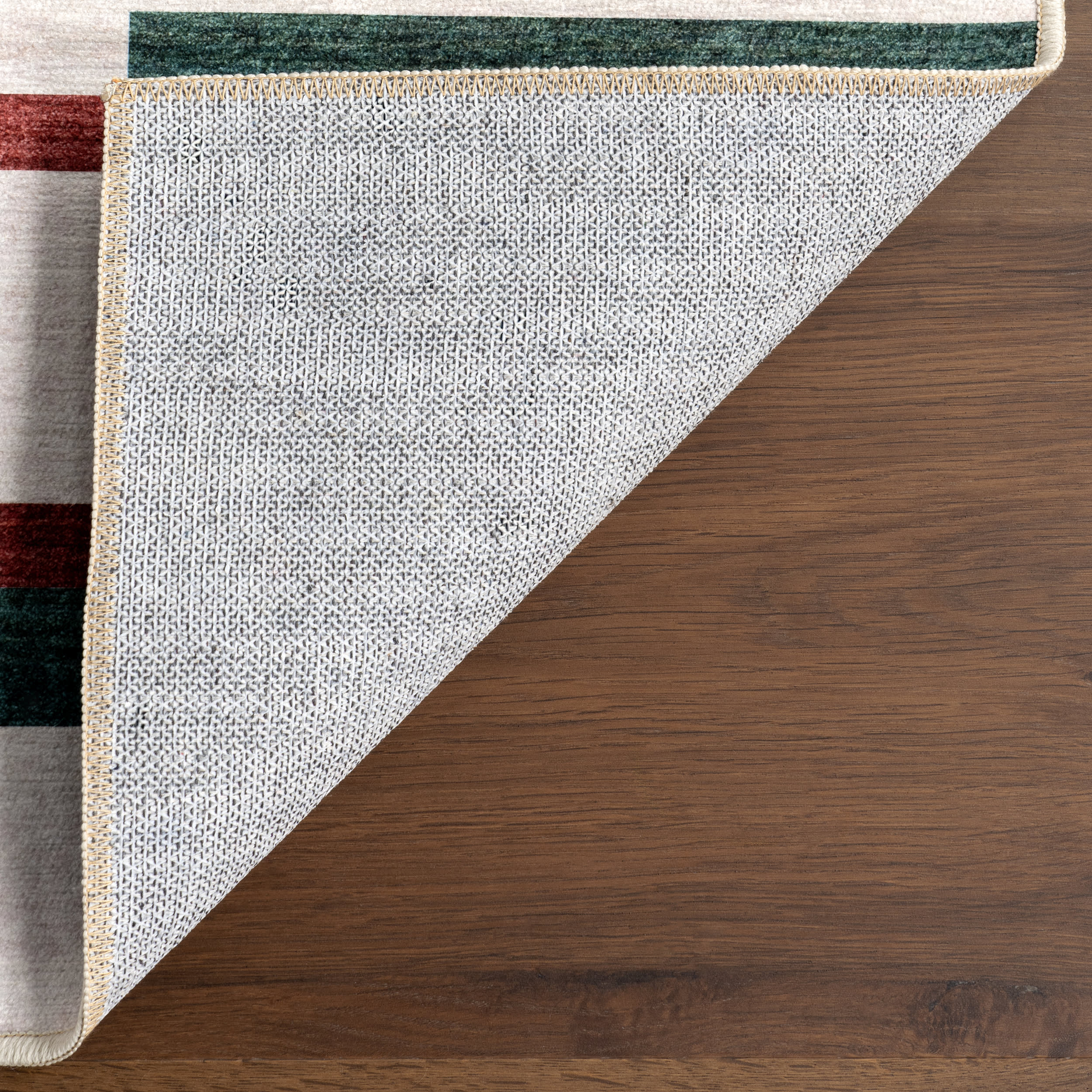 Nedra Festive Spill Proof Washable Rug | Red - Image 7