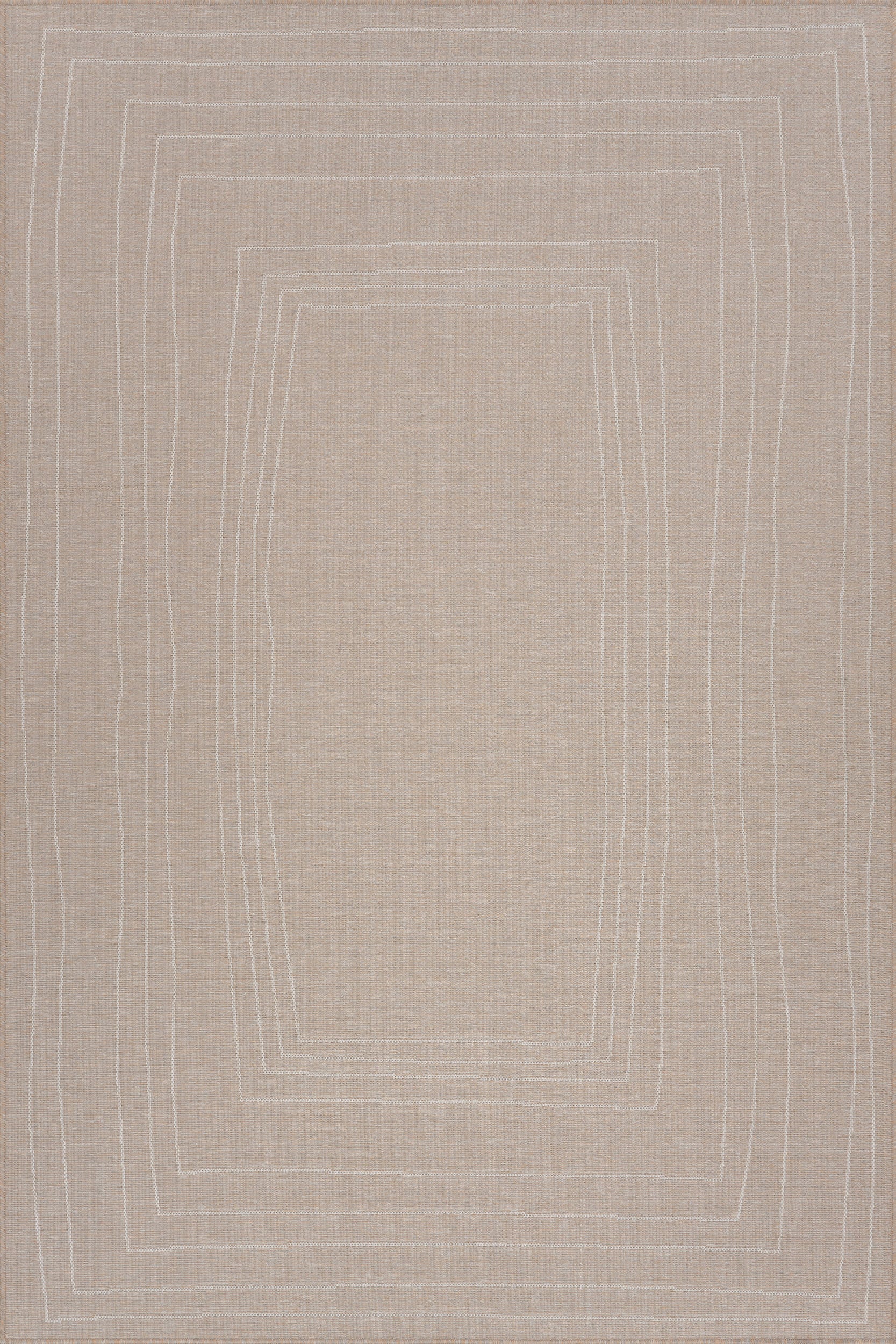 Nellia Bohemian Bordered Indoor/Outdoor Rug | Natural
