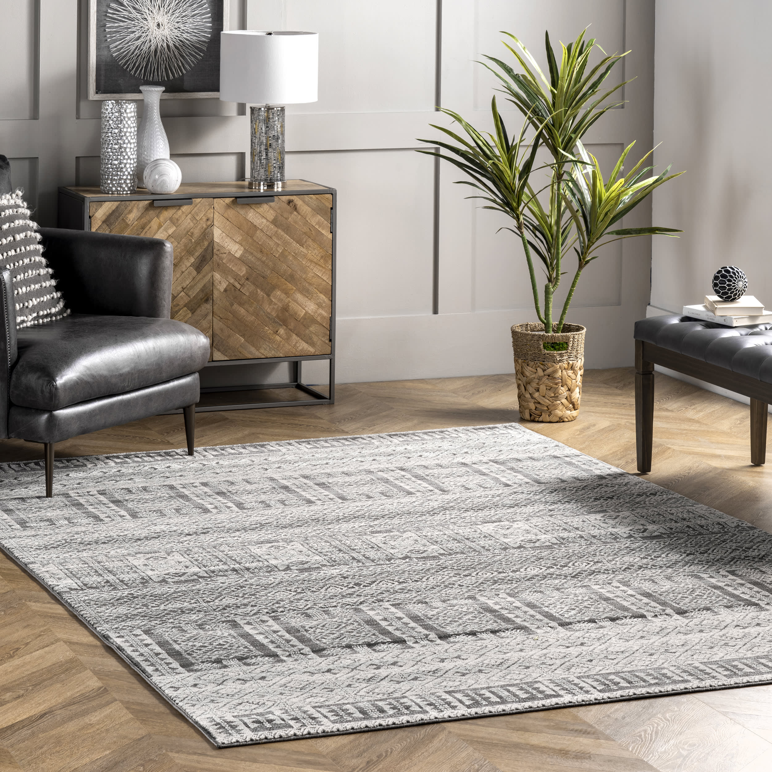 Neoclassic Trellis Rug | Ivory - Image 2