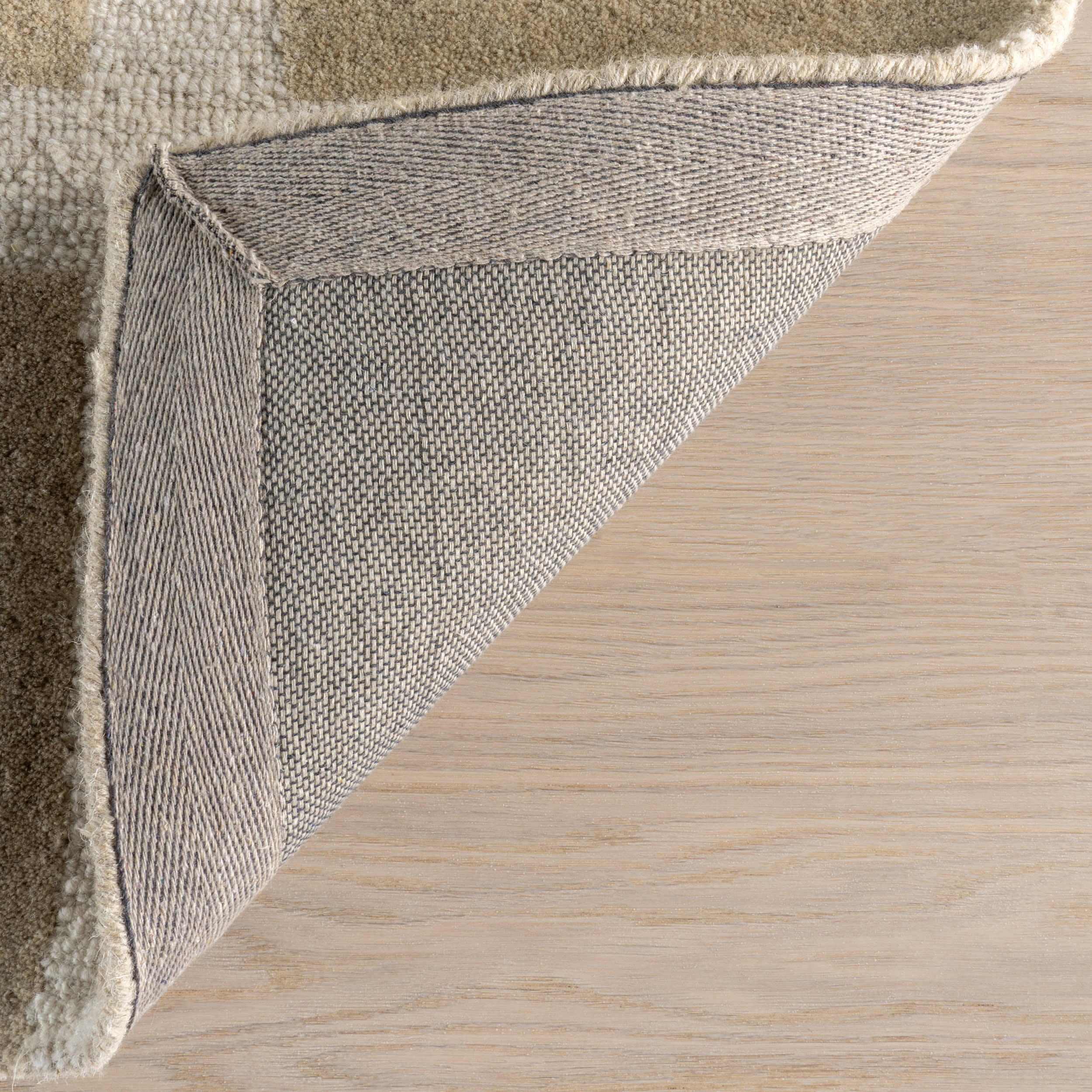 Nepenthe Checked Wool Rug | Beige - Image 6
