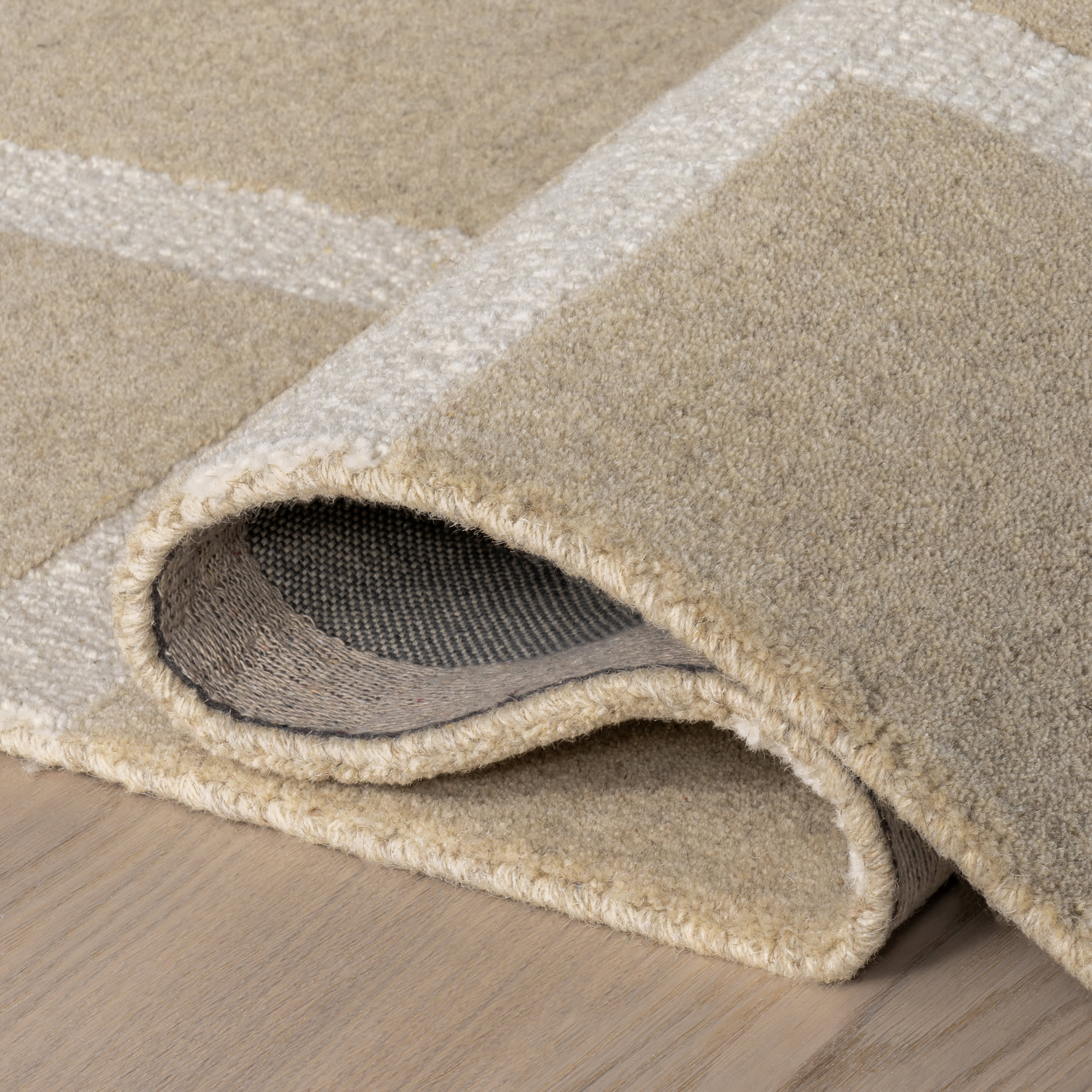 Nepenthe Checked Wool Rug | Beige - Image 8