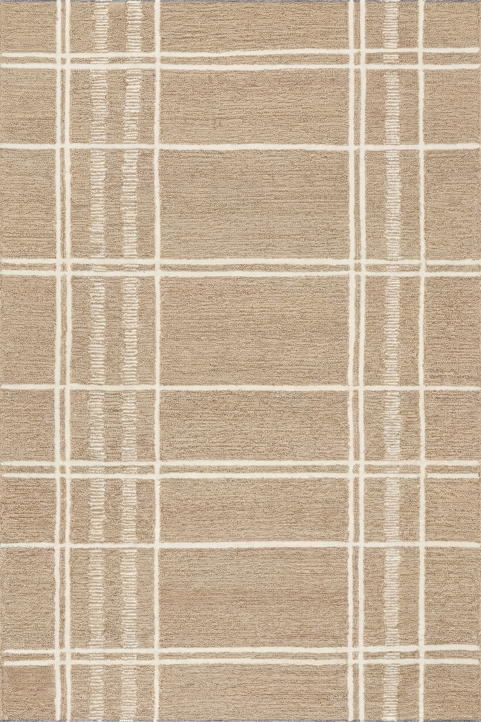 Nesta Plaid Wool Rug | Brown