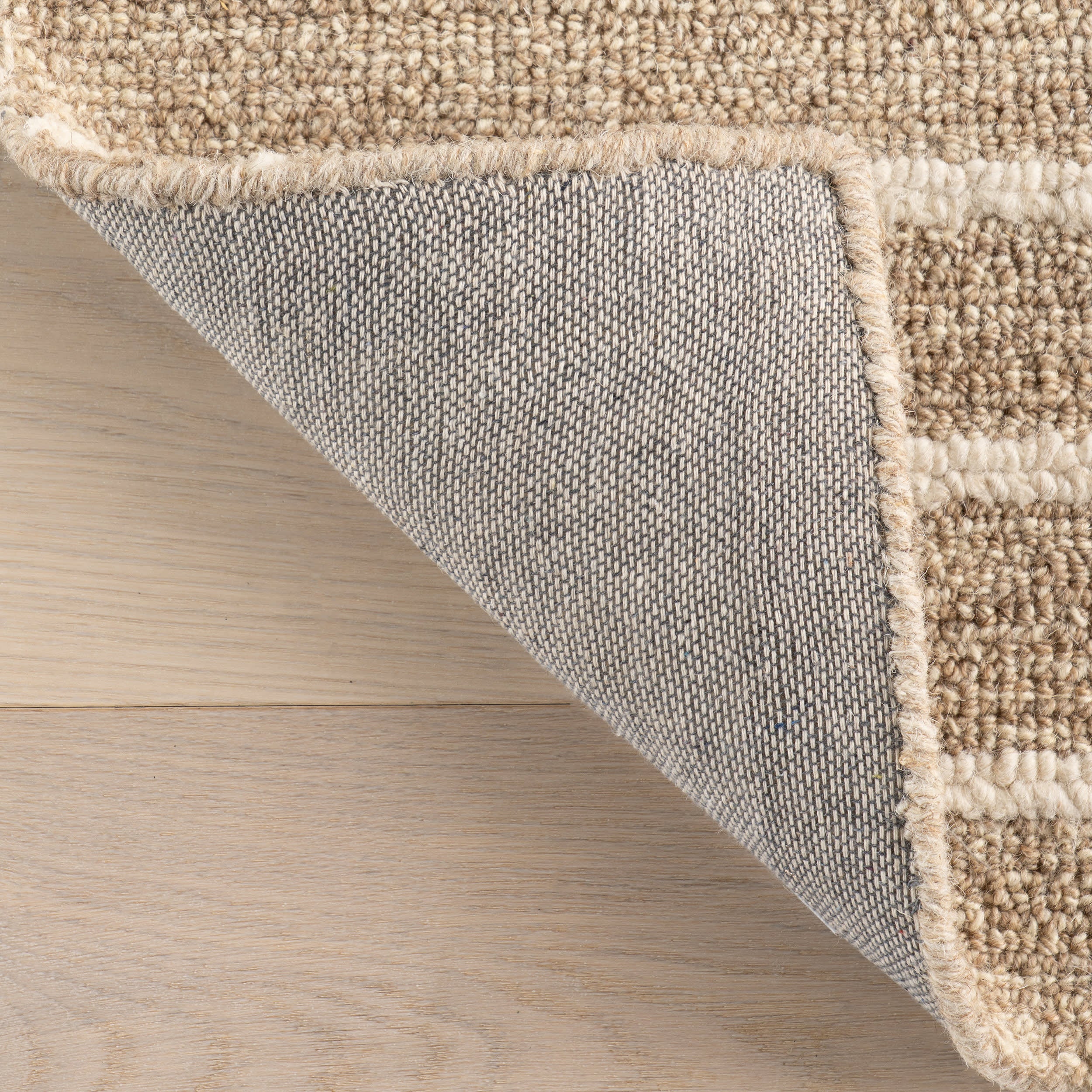 Nesta Plaid Wool Rug | Brown - Image 7