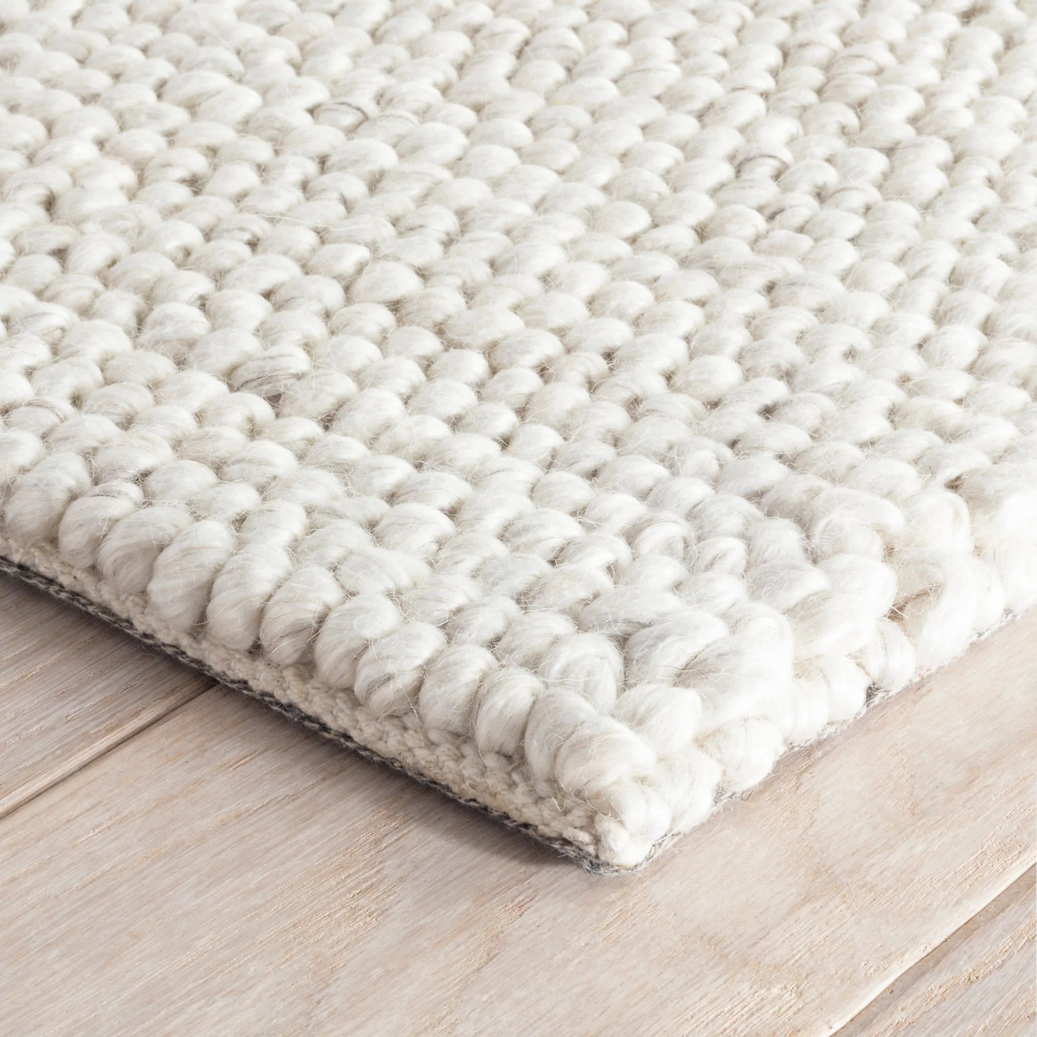 Niels Handwoven Wool/Viscose Rug | Ivory - Image 7