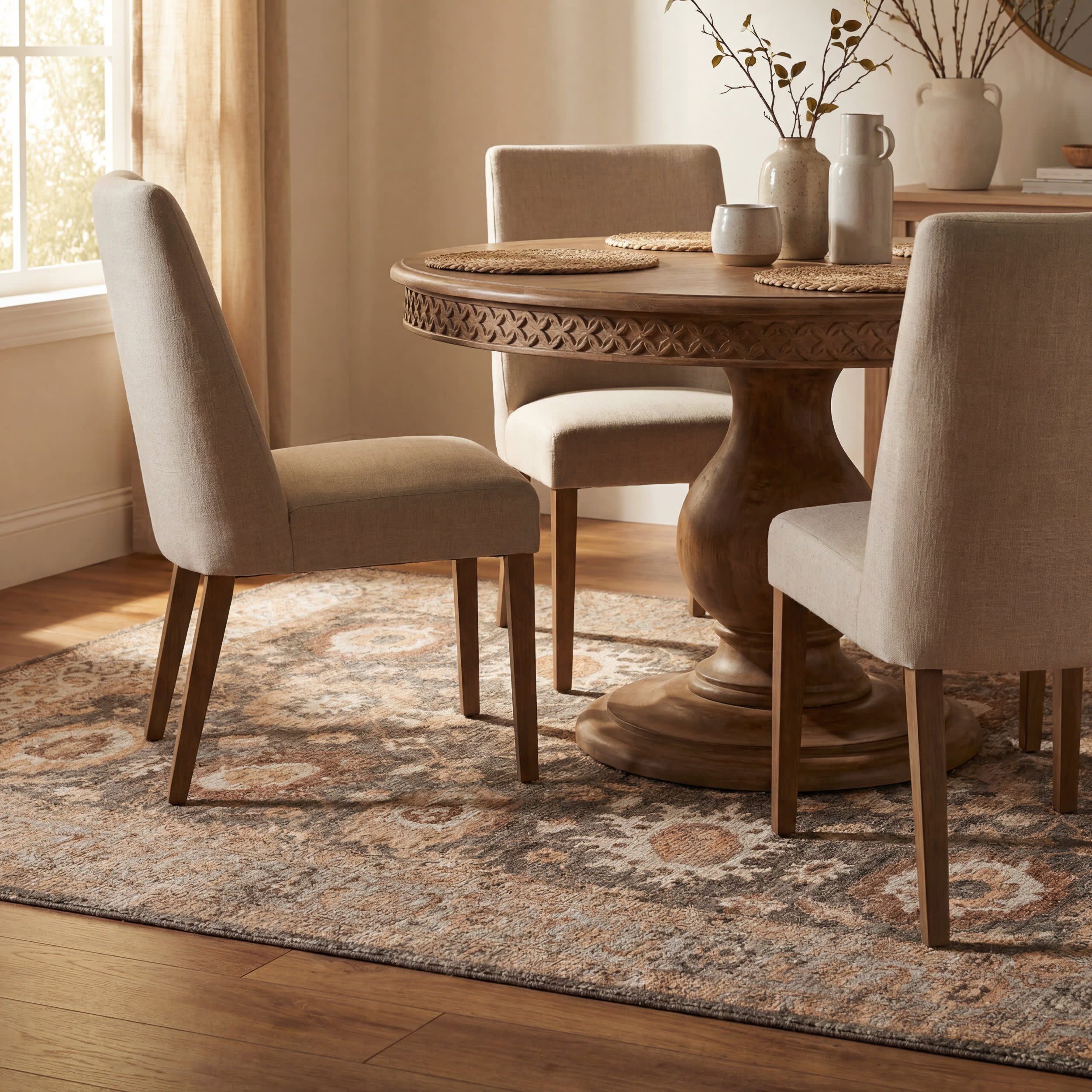 Nira Hand Tufted Wool-Blend Rug | Brown - Image 7