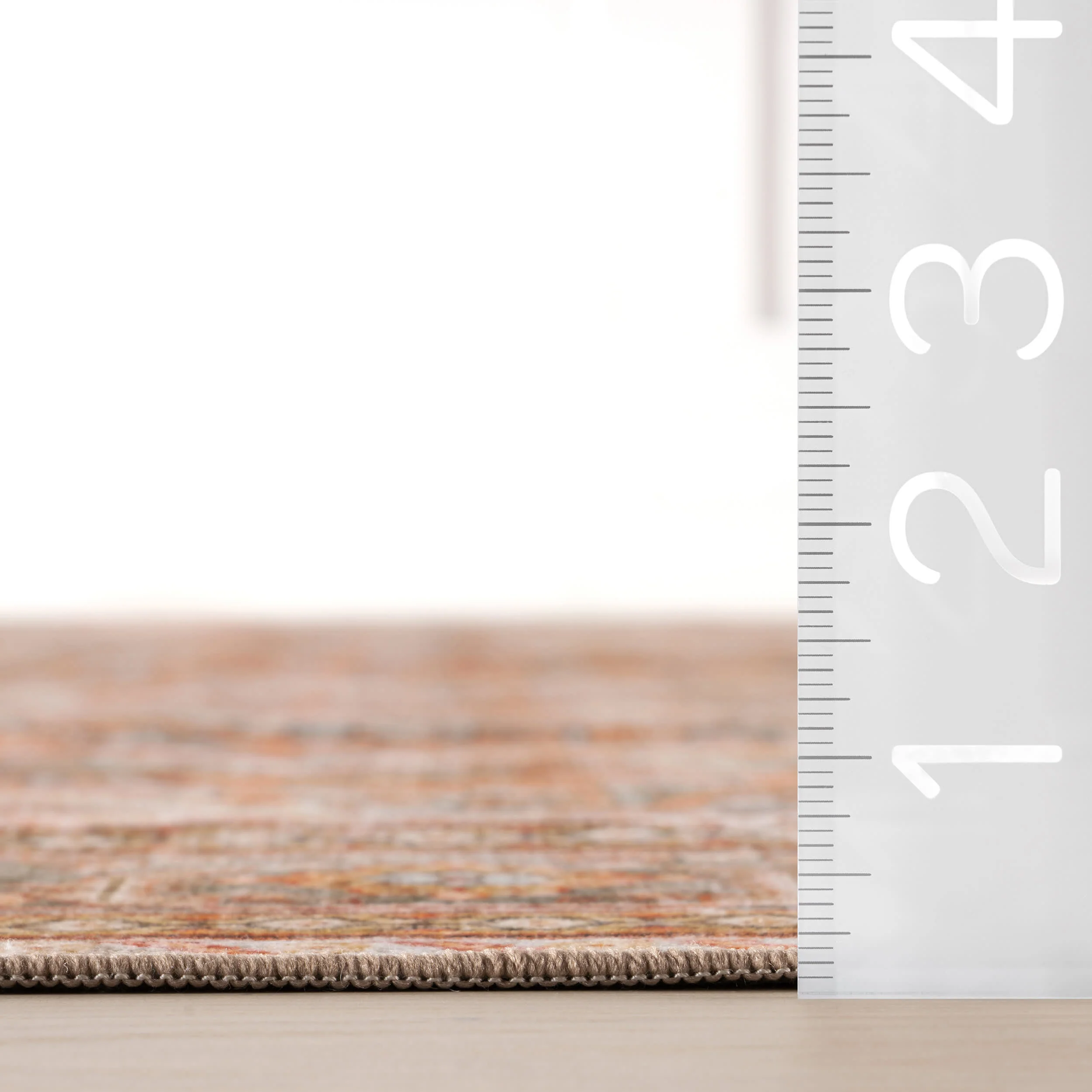 Nixie Floral Washable Rug | Rust - Image 6