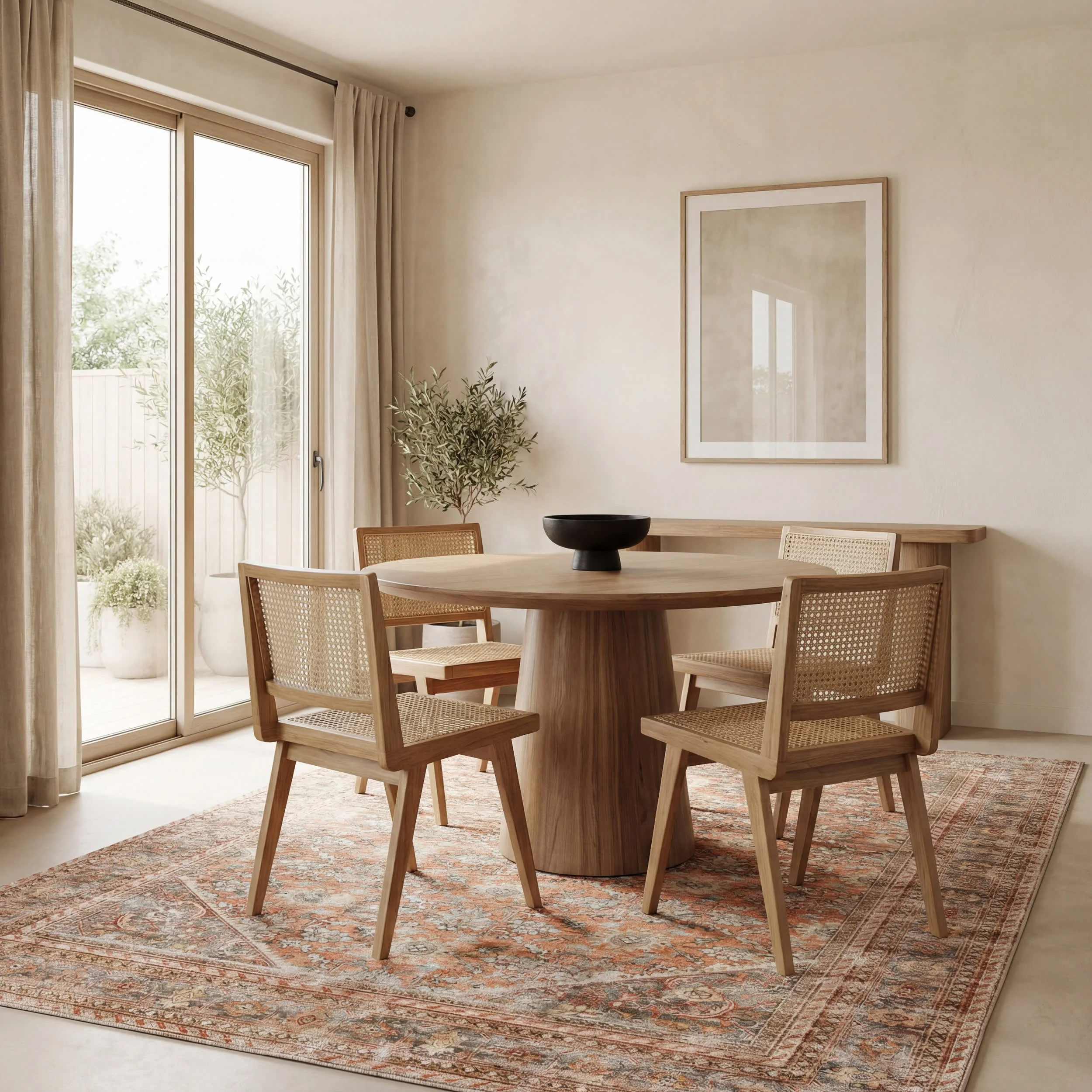 Nixie Floral Washable Rug | Rust - Image 7