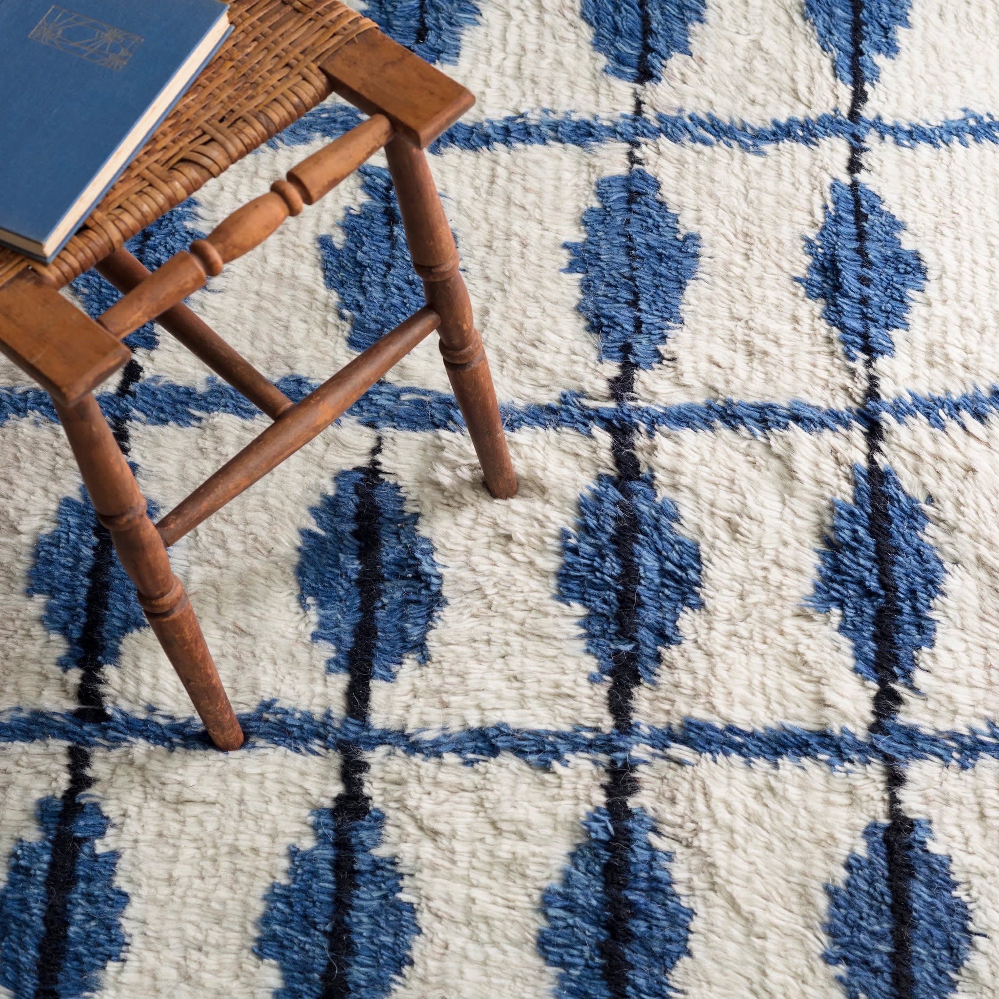 Noma Handwoven Wool Rug | Indigo - Image 3