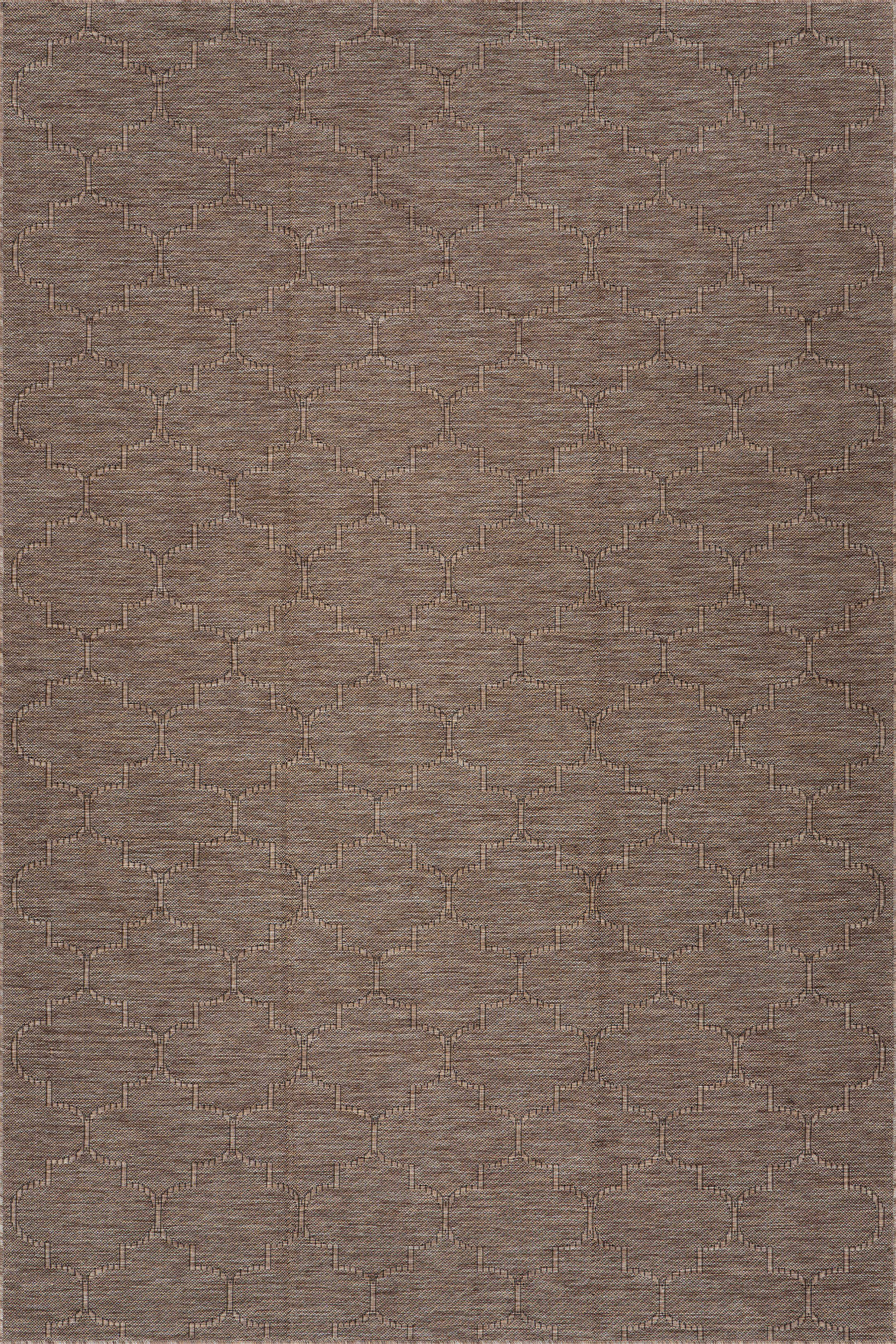 Noore Modern Trellis Indoor/Outdoor Rug | Brown