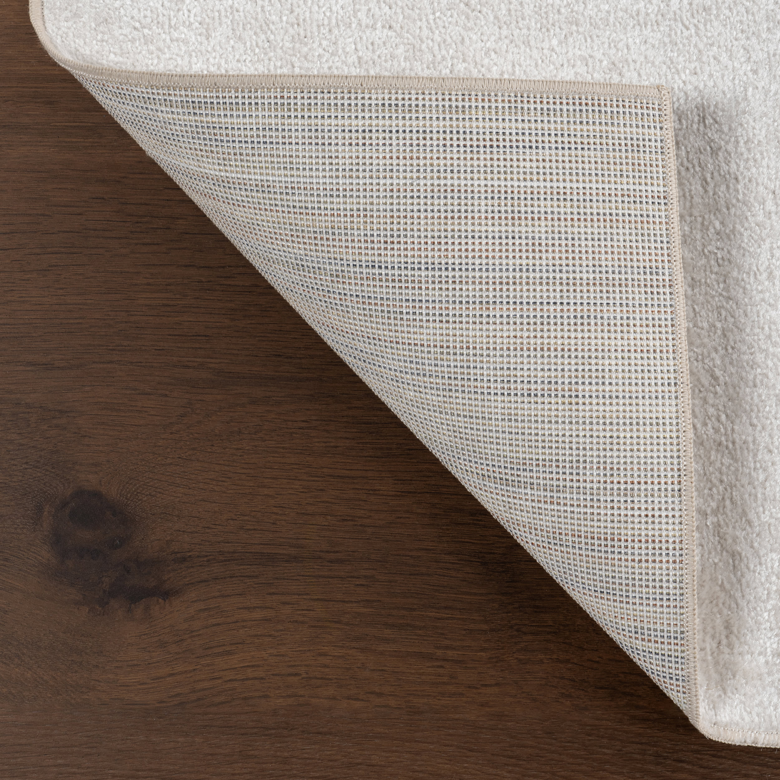 Nori Lustered Solid Washable Rug | Cream - Image 7