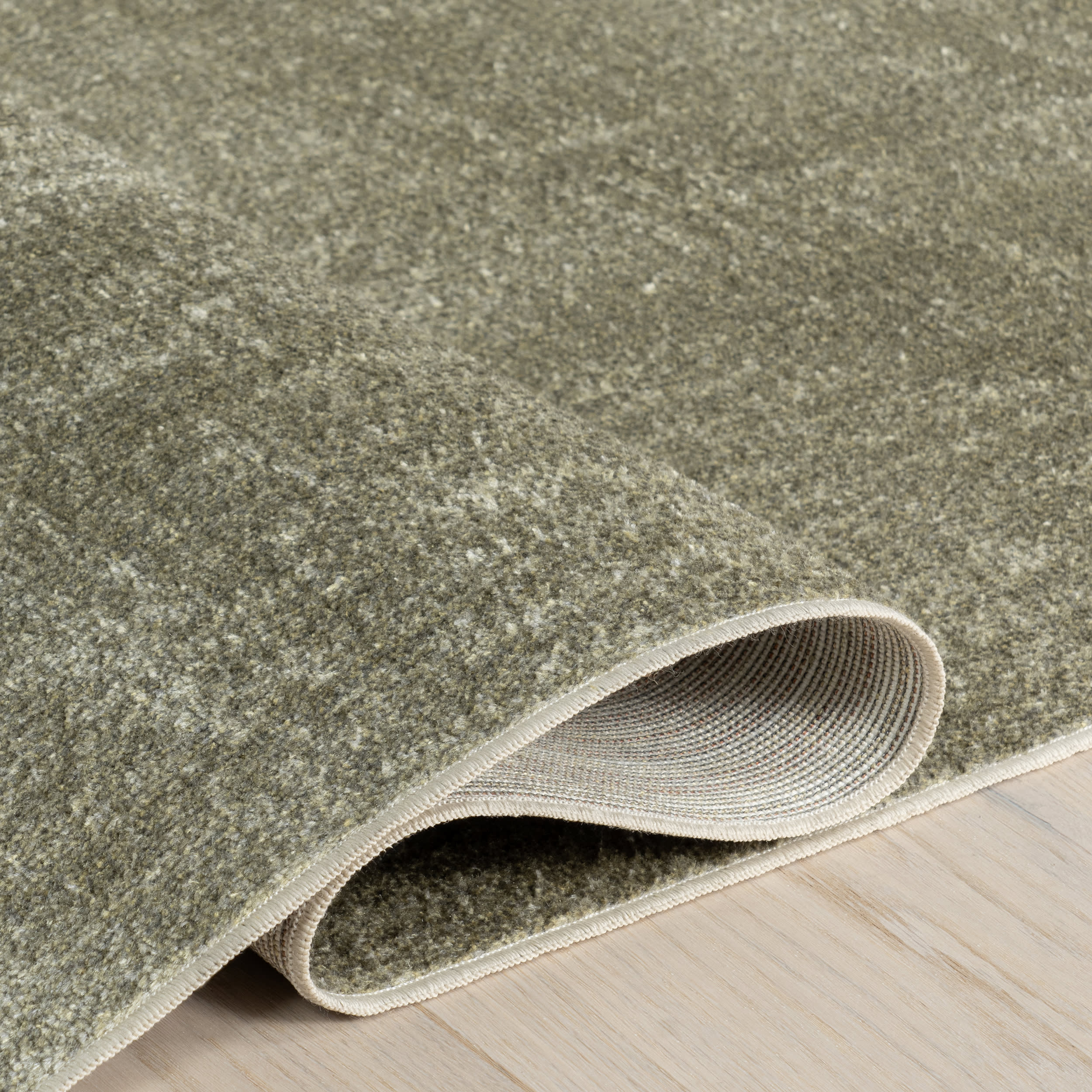 Nori Lustered Solid Washable Rug | Sage Green - Image 9