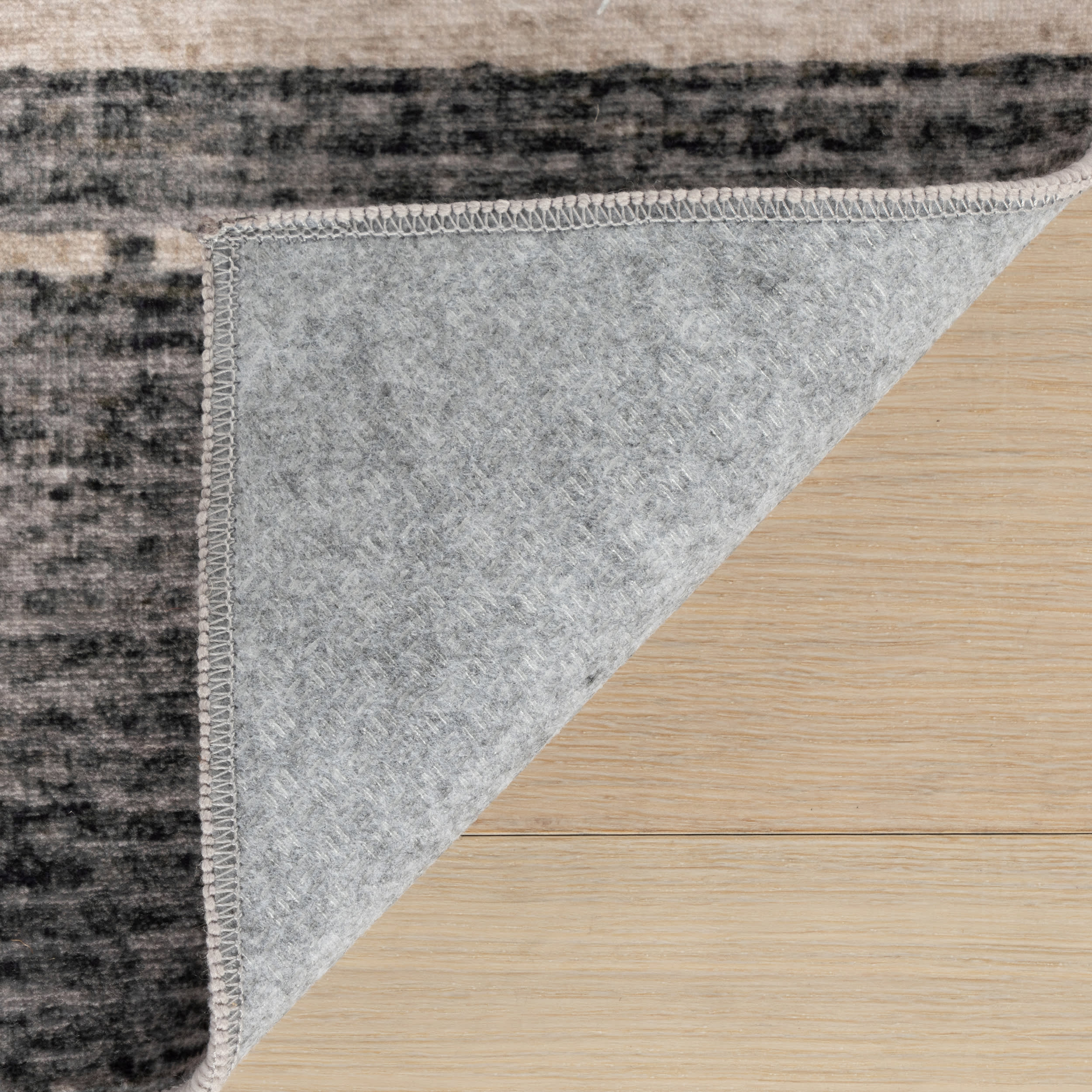 Noryn Abstract Washable Rug | Grey - Image 8
