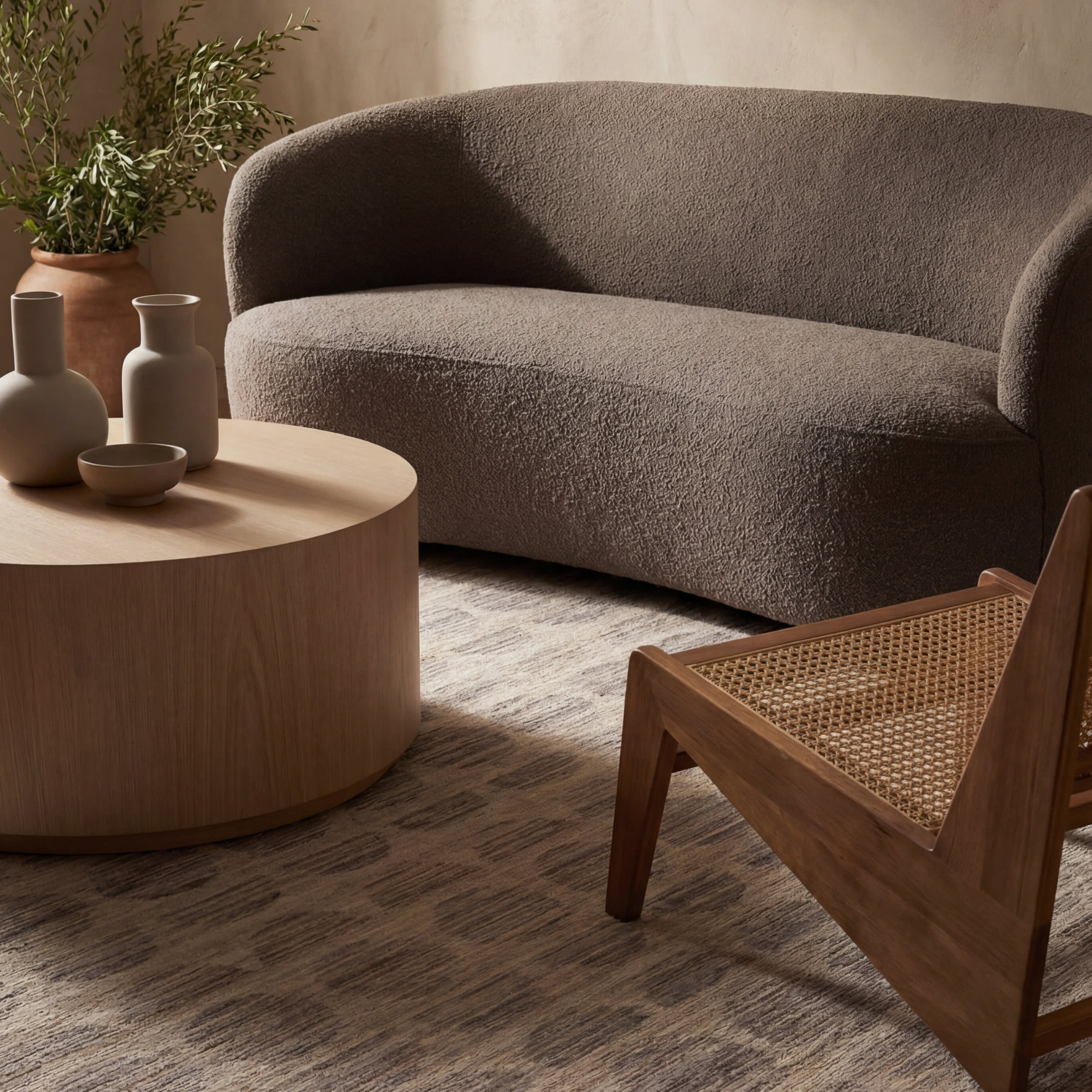 Nouran Modern Geometric Washable Rug | Brown - Image 5