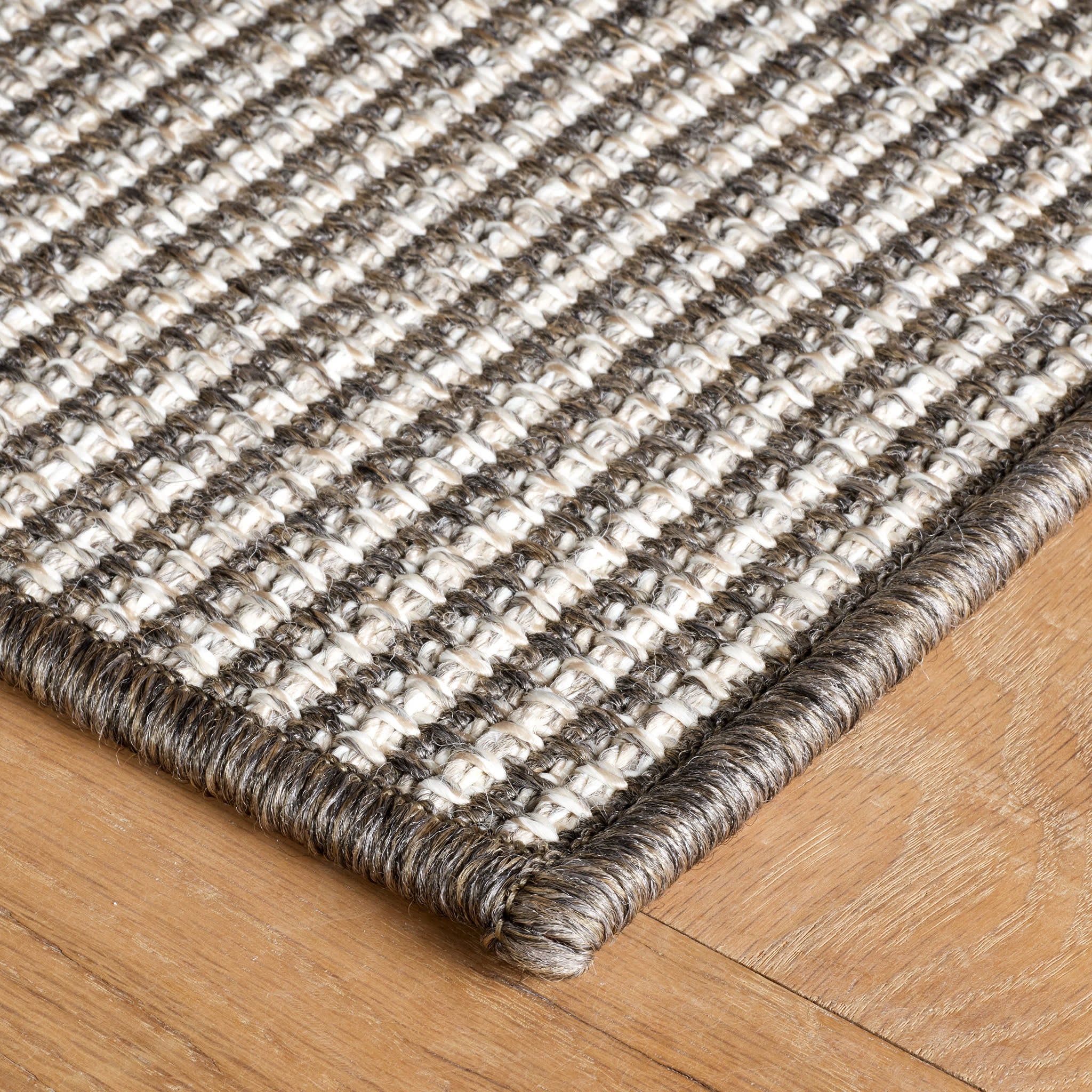 Oak Grove Woven Indoor/Outdoor Custom Rug | Charcoal - Image 5
