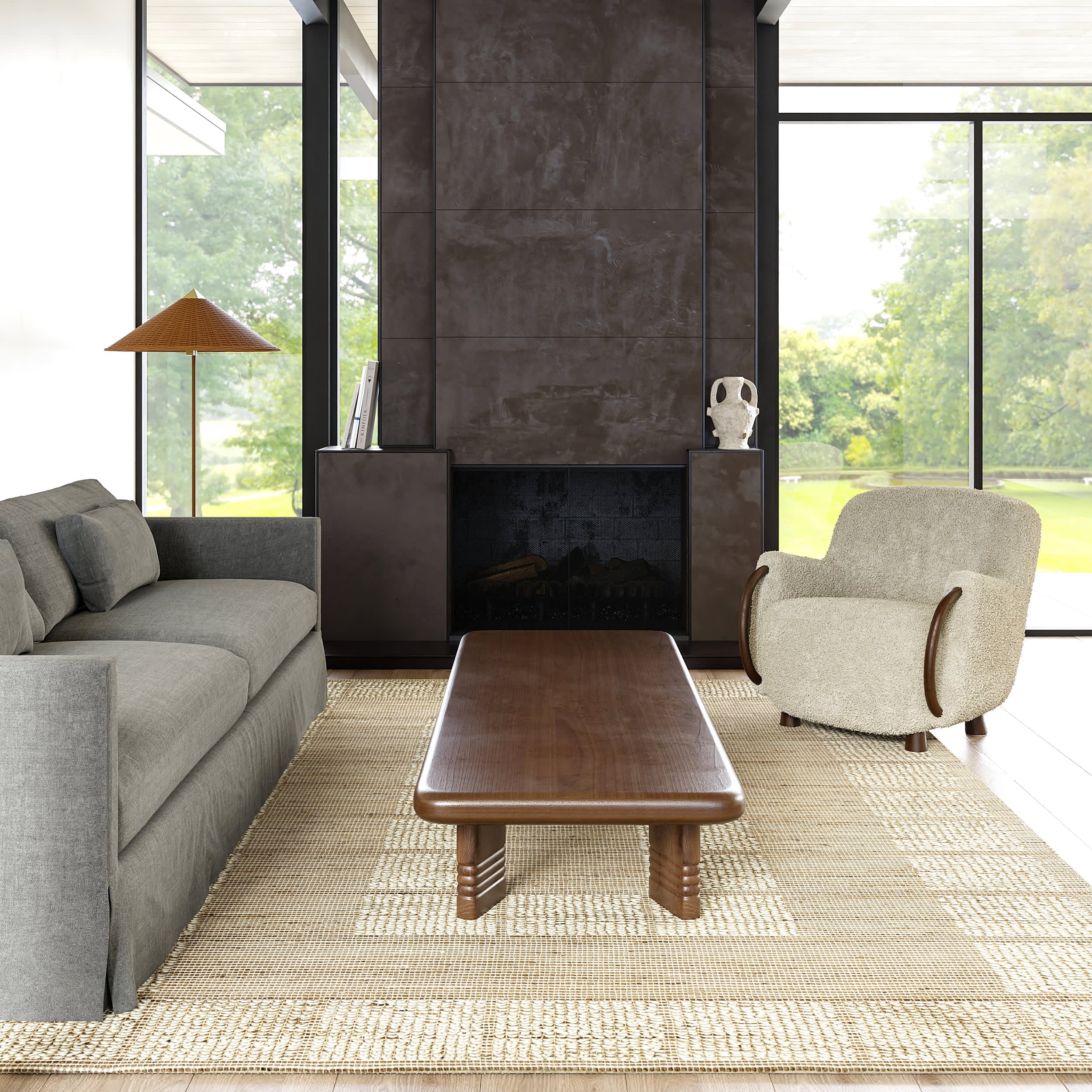 Oden Textured Jute and Wool Rug | Ivory - Image 2