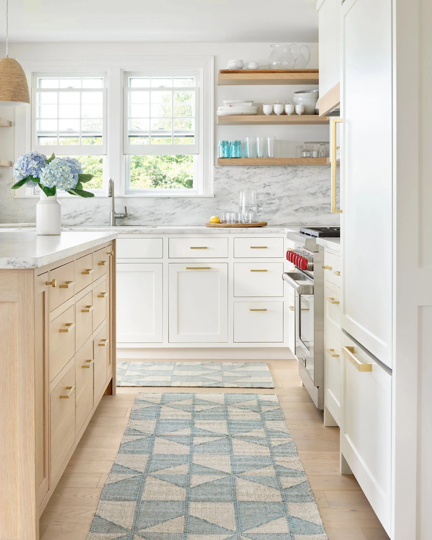 Ojai Hand Loom Knotted Cotton Rug | Blue - Image 3