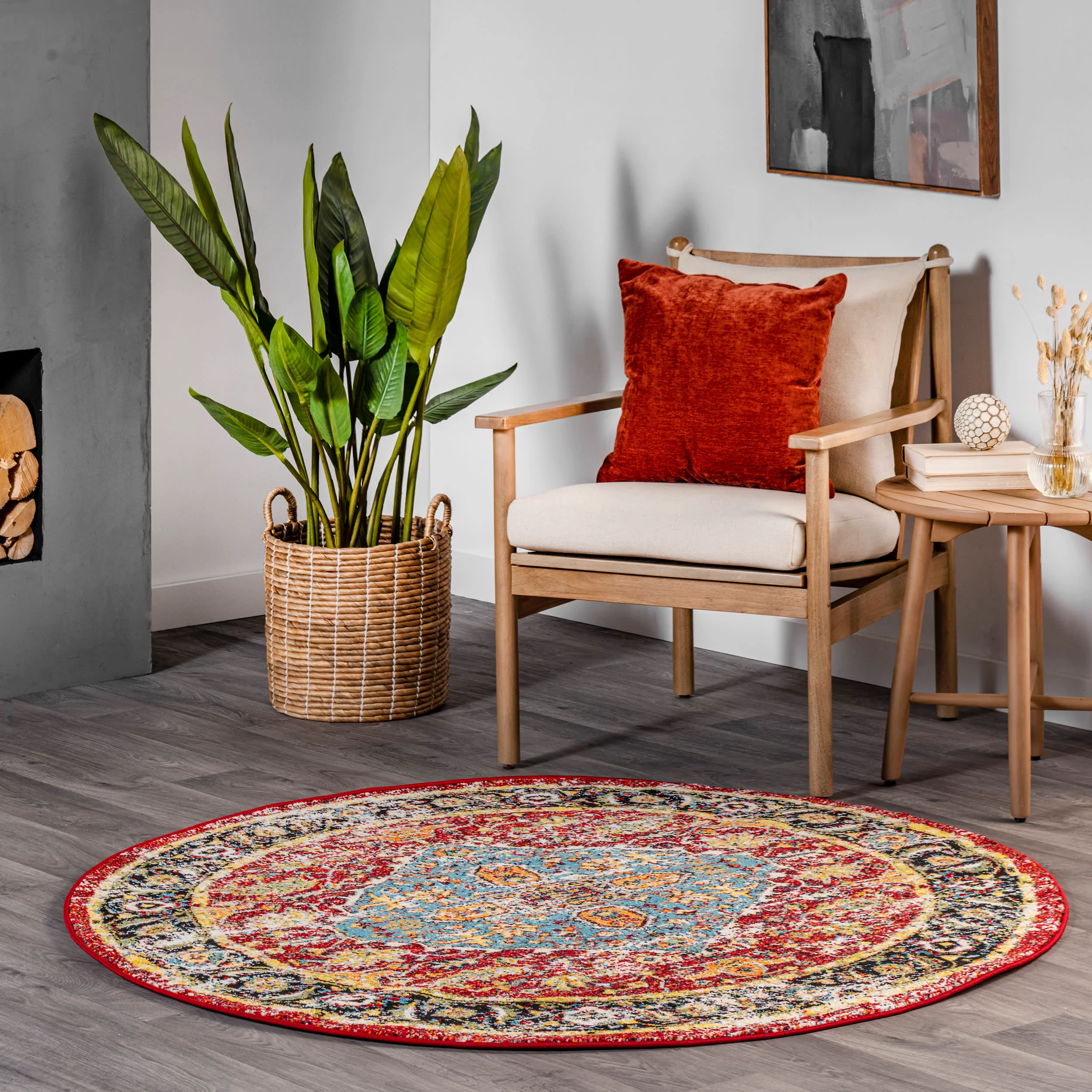 Olden Medallion Indoor/Outdoor Rug | Multicolor - Image 2