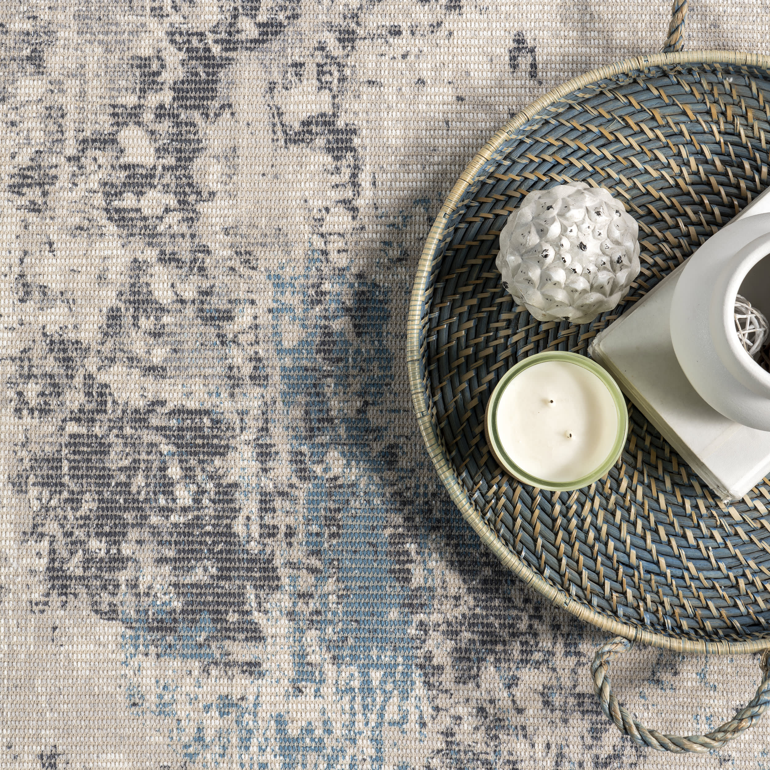 Olivie Modern Abstract Washable Rug | Grey - Image 6