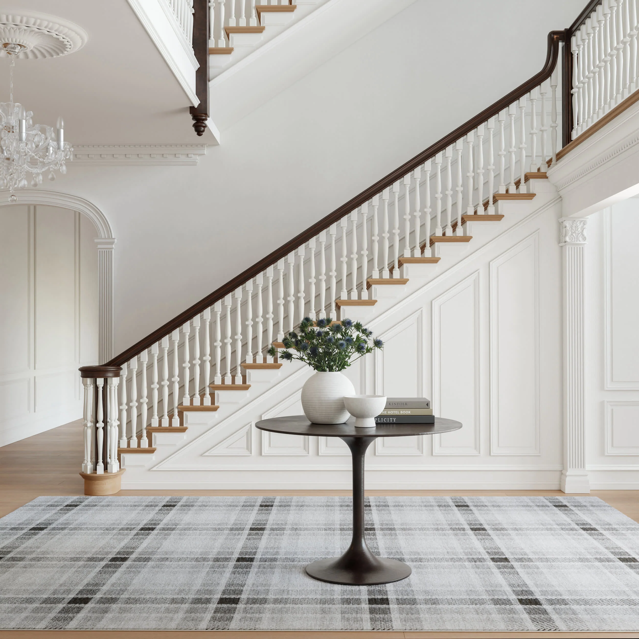 Ombre Machine Washable Rug | Black - Image 2